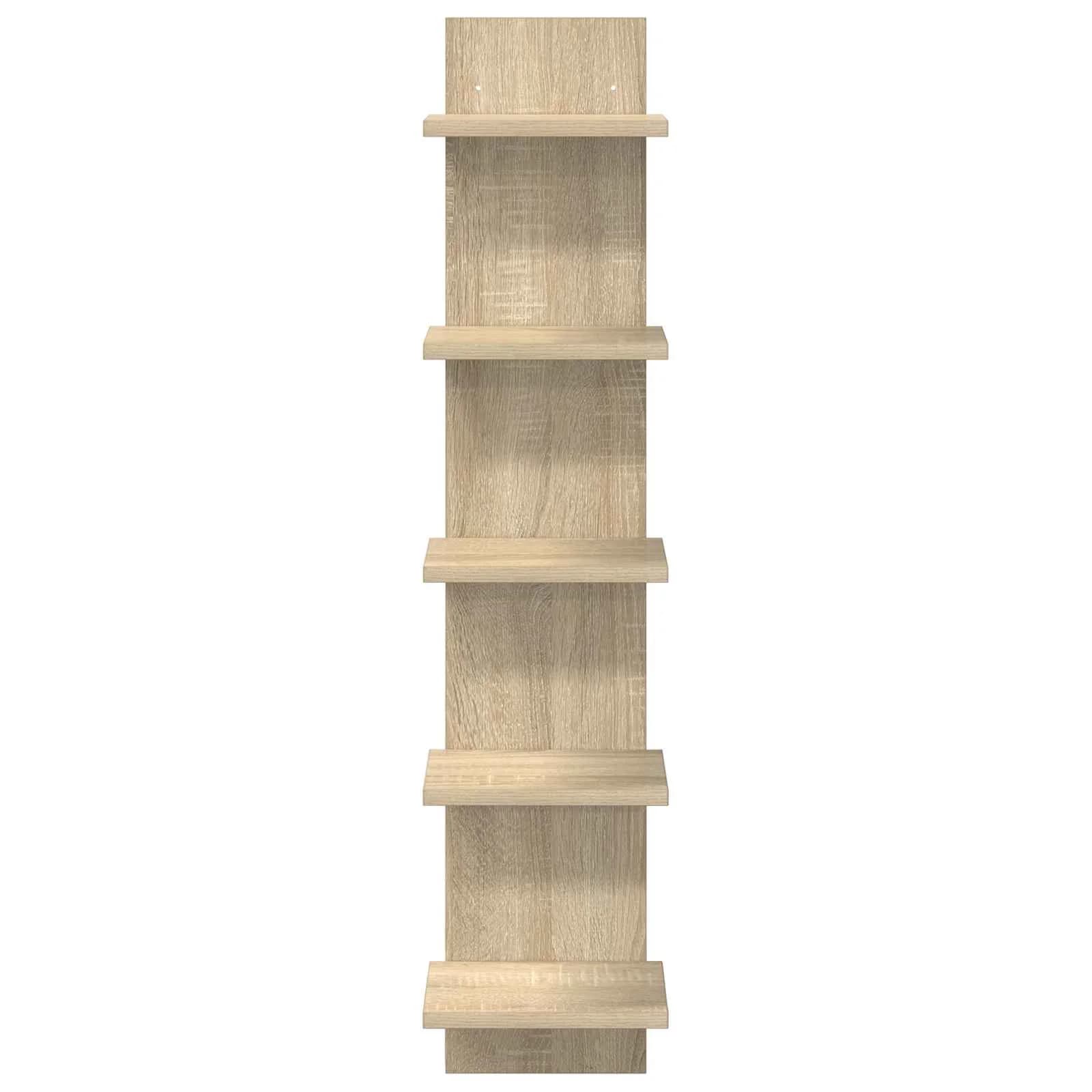Stenska polica 2 kos Sonoma hrast 22 x 15 x 100 cm - slika 4
