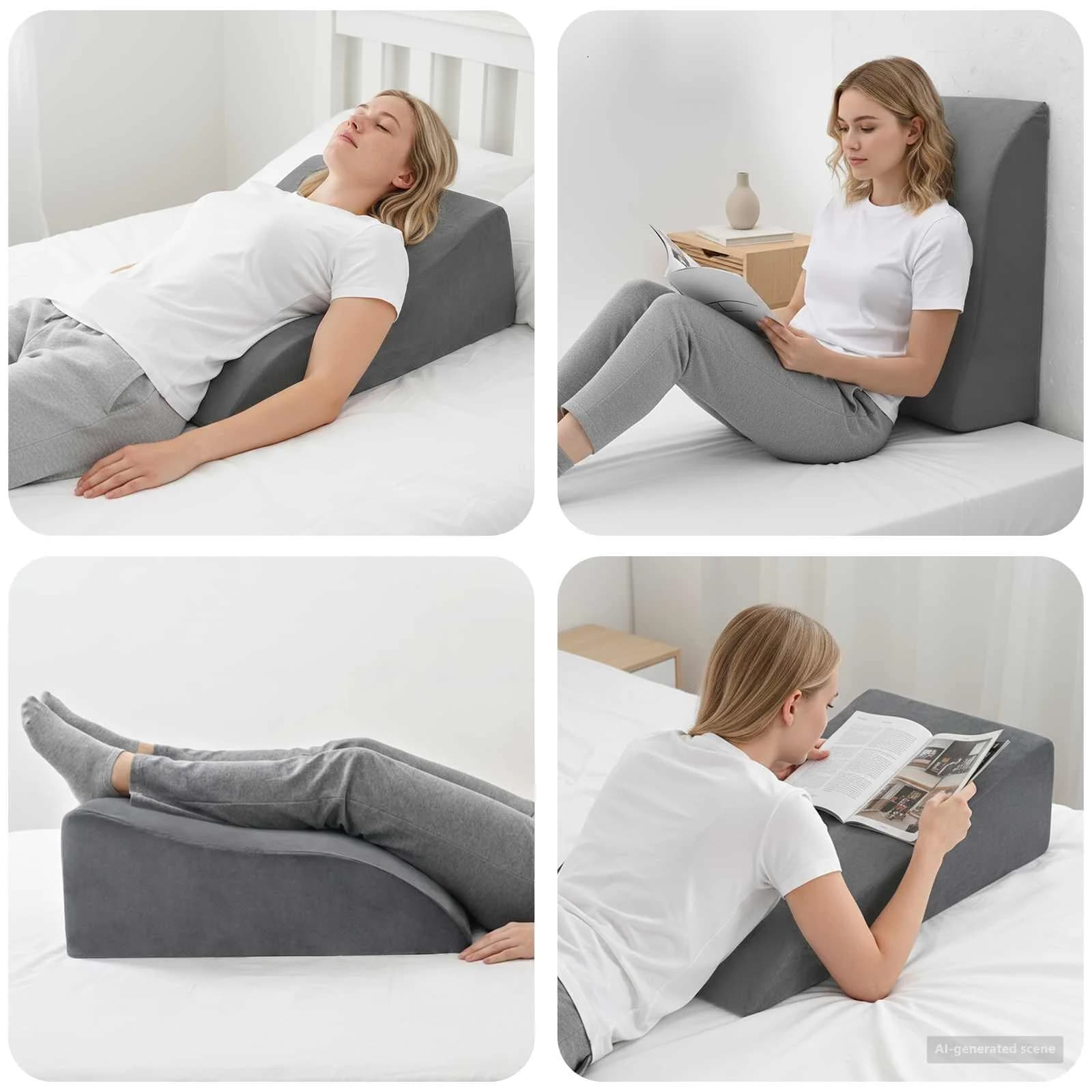 Blazina za noge Siva 68 x 41 x 21 cm PU pena
