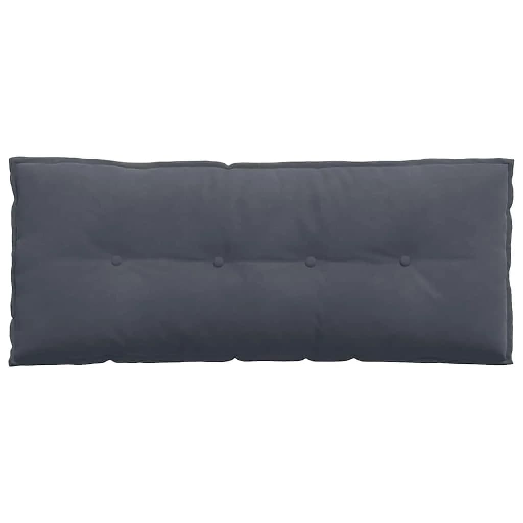 Poglavni vzglavnik Temno siva 120 x 50 cm Žametna tkanina - slika 6