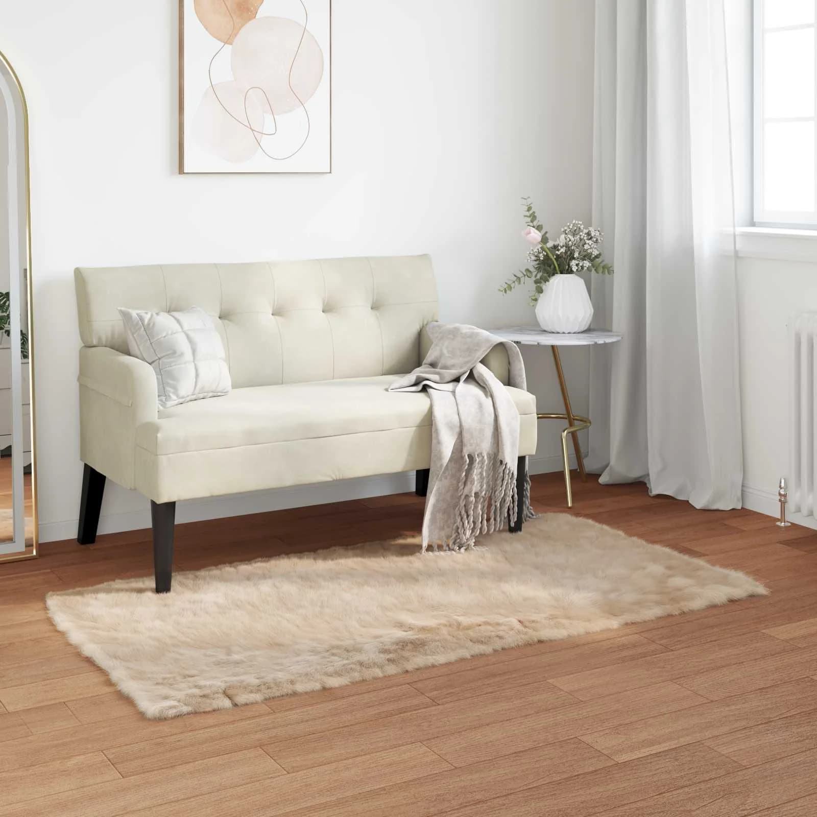 Preproga iz umetnega ovčjega krzna TAFALLA Bež 80 x 150 cm