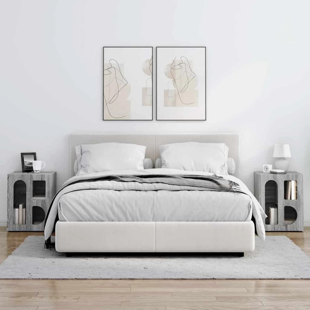 Nočna omarica ELST 2 kos Siva Sonoma 40 x 35 x 50 cm - slika 4