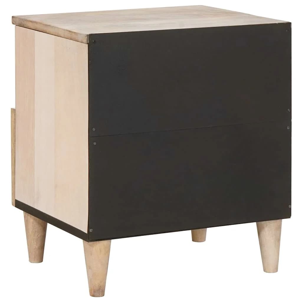 Nočna omarica Bela 40 x 33 x 46 cm Inženirski les - slika 5