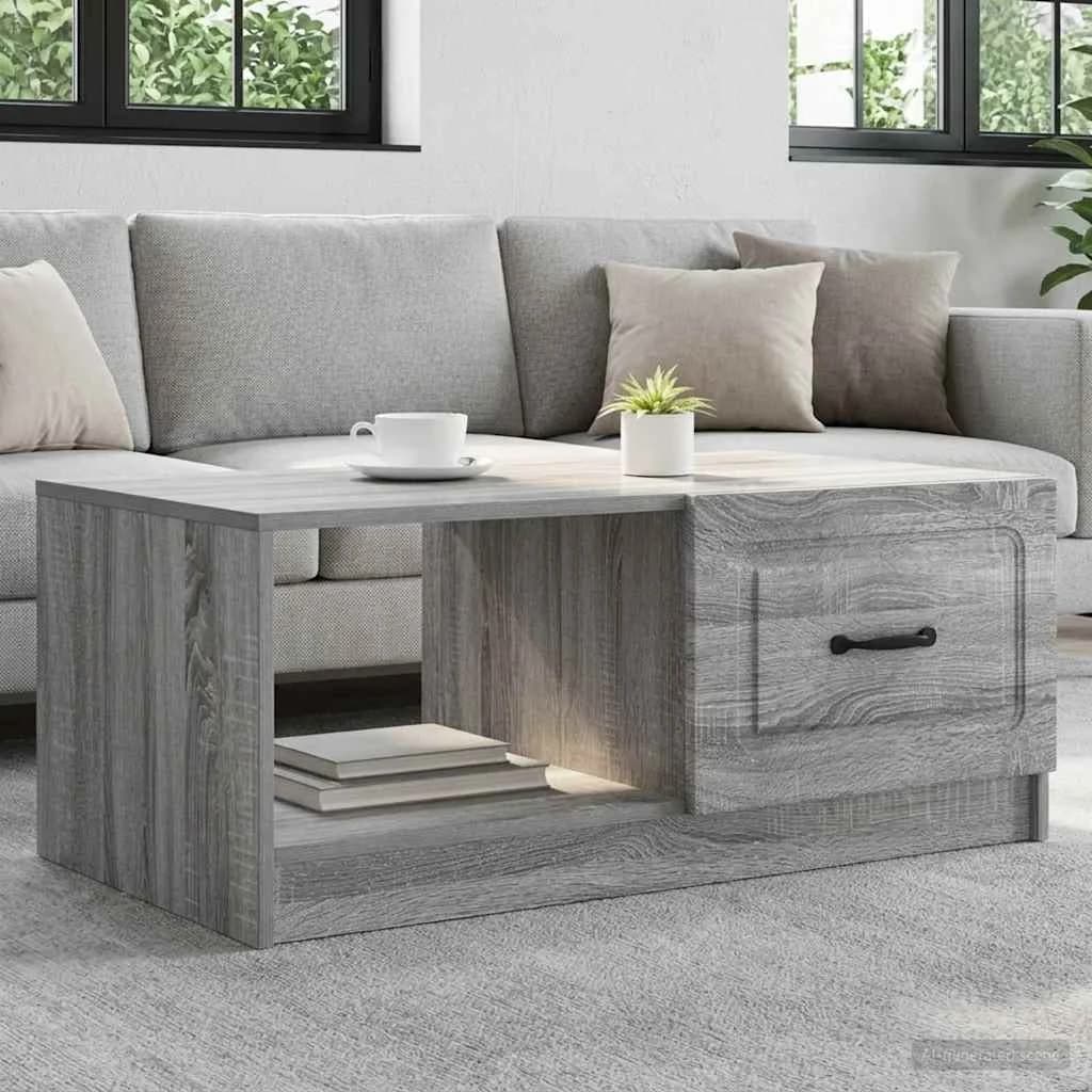 Klubska miza Siva Sonoma 90 x 50 x 37 cm Inženirski les
