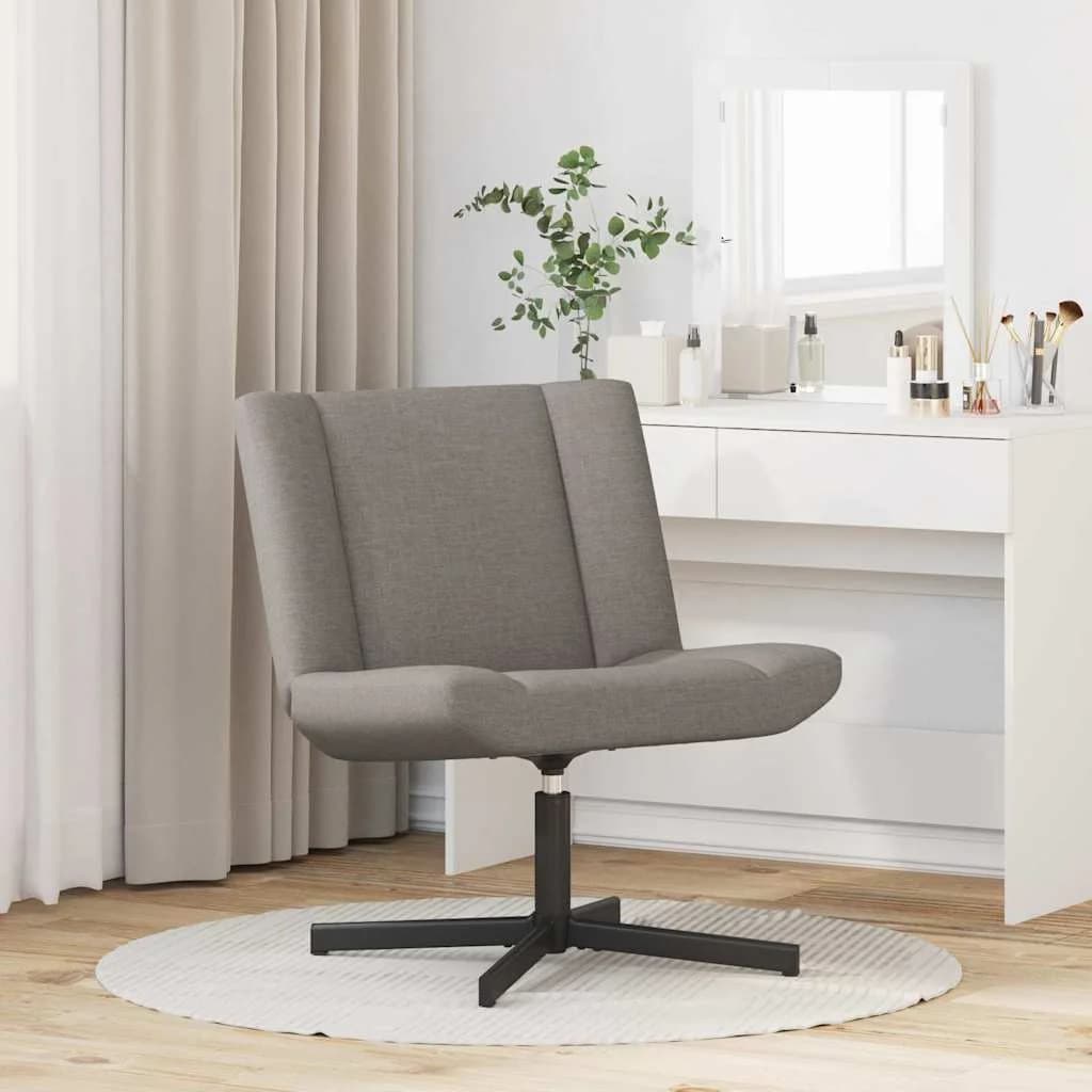 Vrtljiv stol Taupe 63 x 75 x 76 cm blago - slika 3