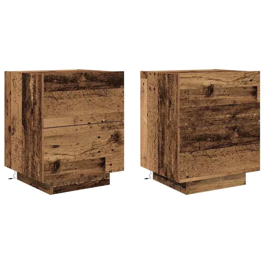 Nočna omarica 2 kos Star les 45 x 40 x 55 cm Inženirski les - slika 2