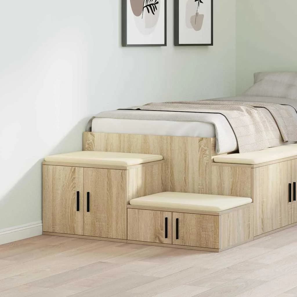 Omarica za shranjevanje 2 kos Sonoma hrast 103 x 41 x 40 cm