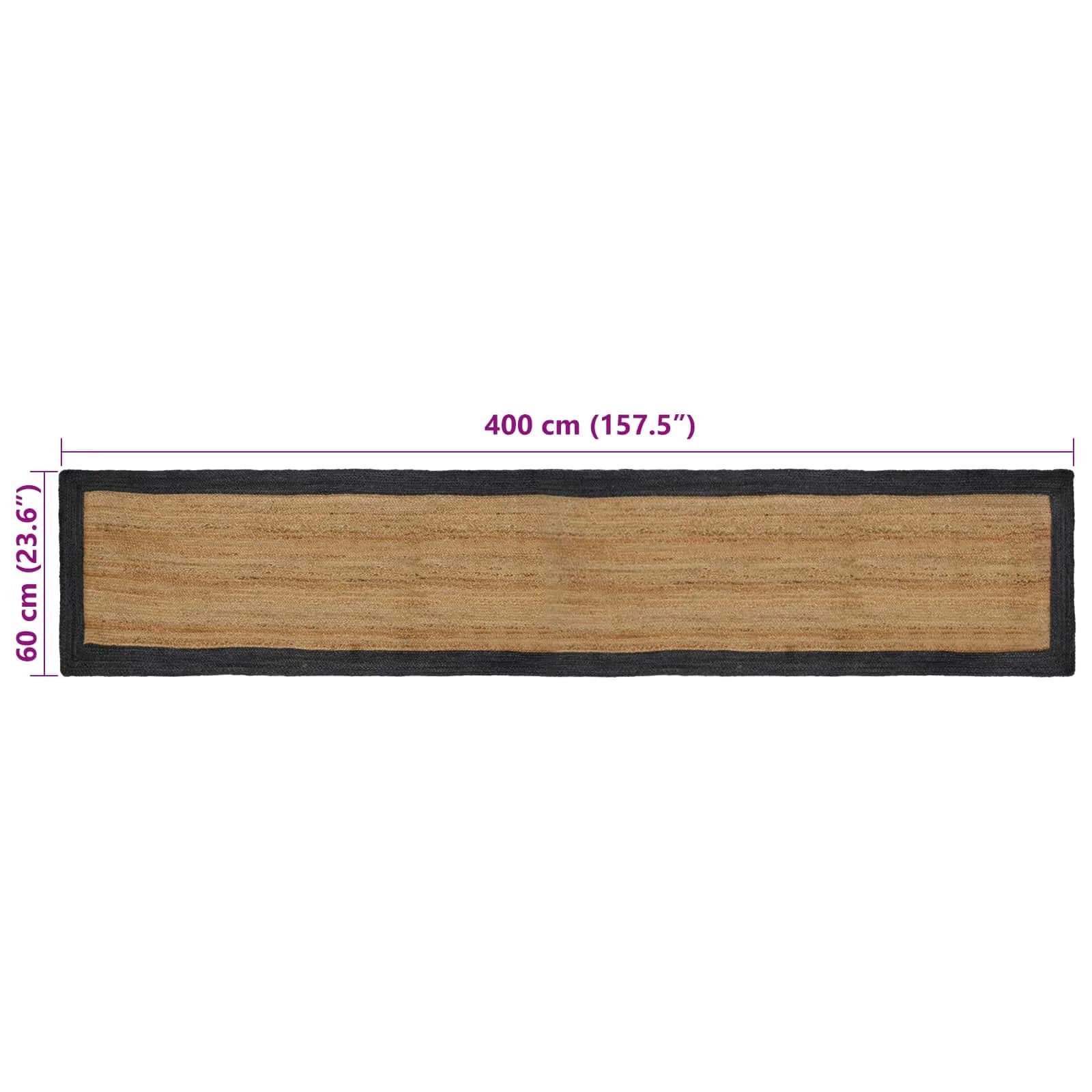Preproge za površine Temno siva 60 x 400 cm Juta - slika 8