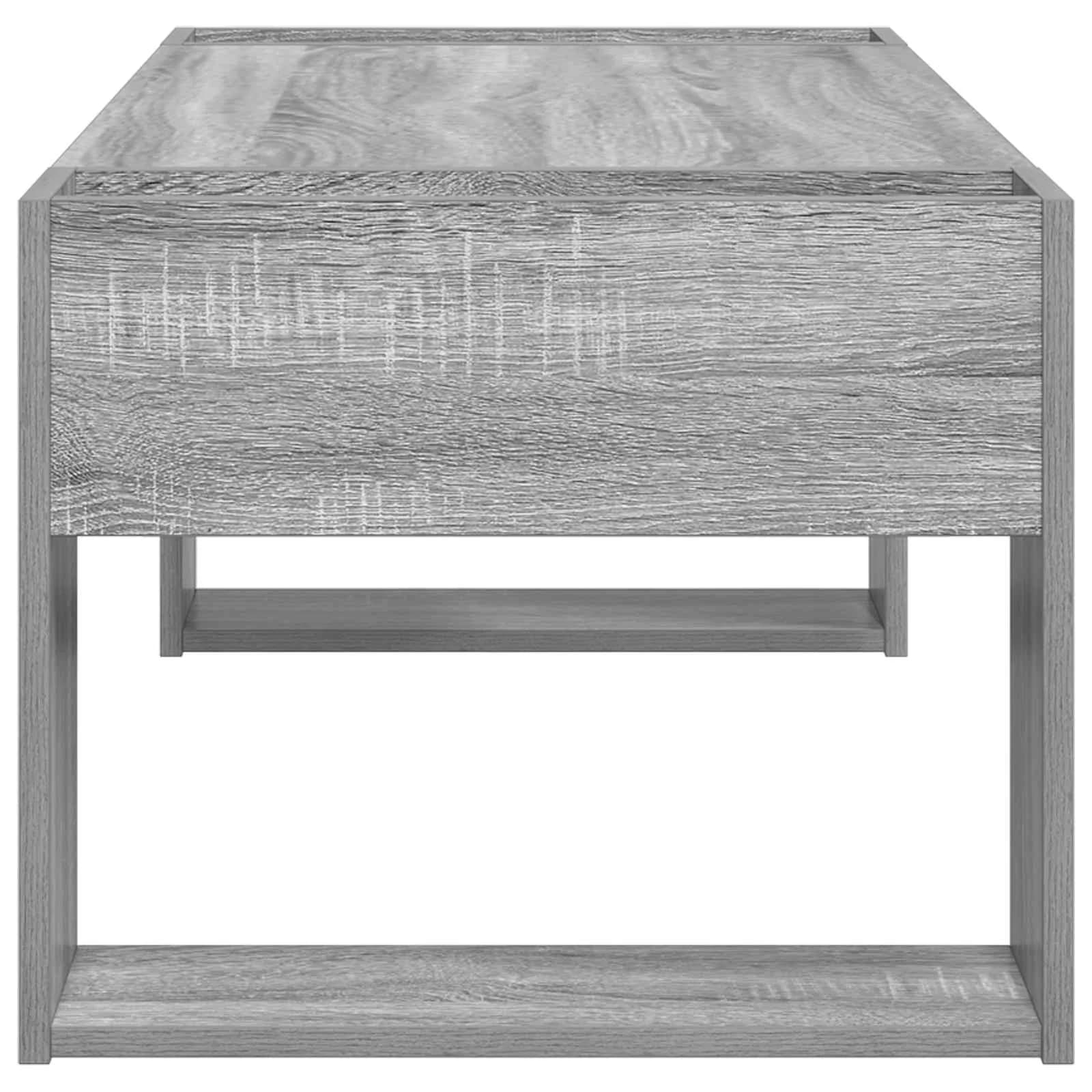 Klubska miza Siva Sonoma 110 x 50 x 41 cm Inženirski les - slika 6