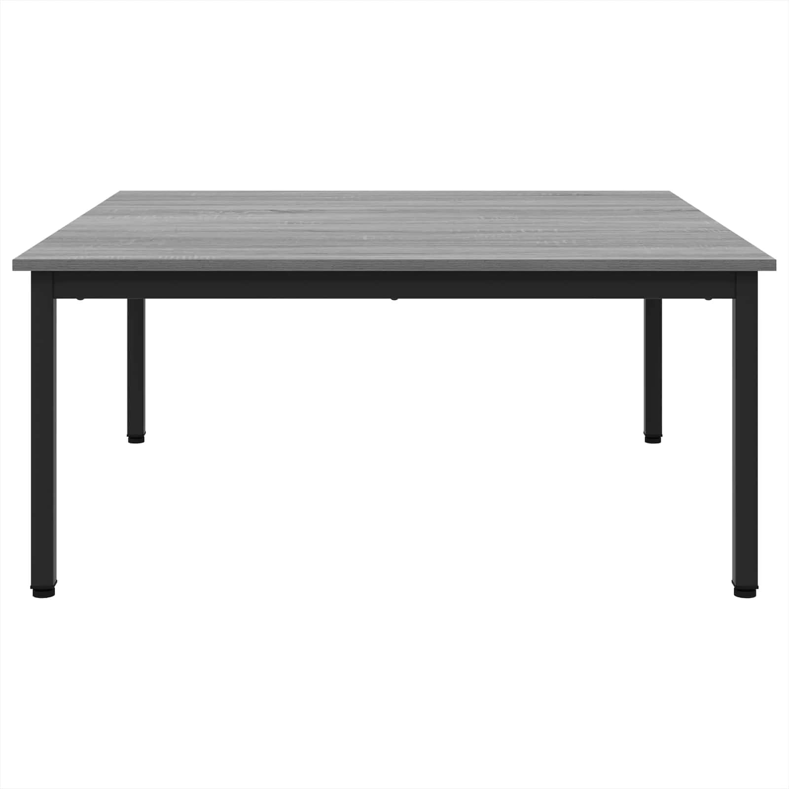 Klubska miza Siva Sonoma 100 x 100 x 45 cm Inženirski les - slika 6