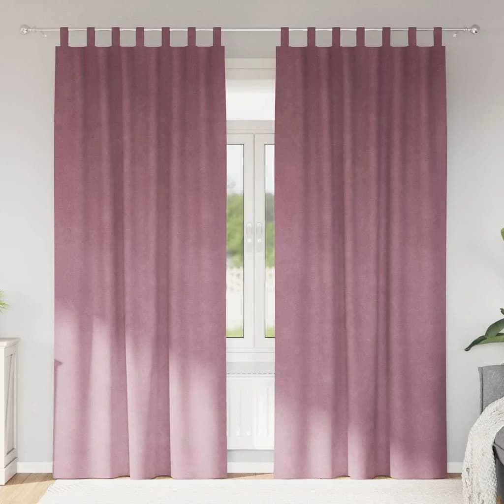 Zatemnitvene zavese 2 kos Temno roza 140 x 260 cm Žamet