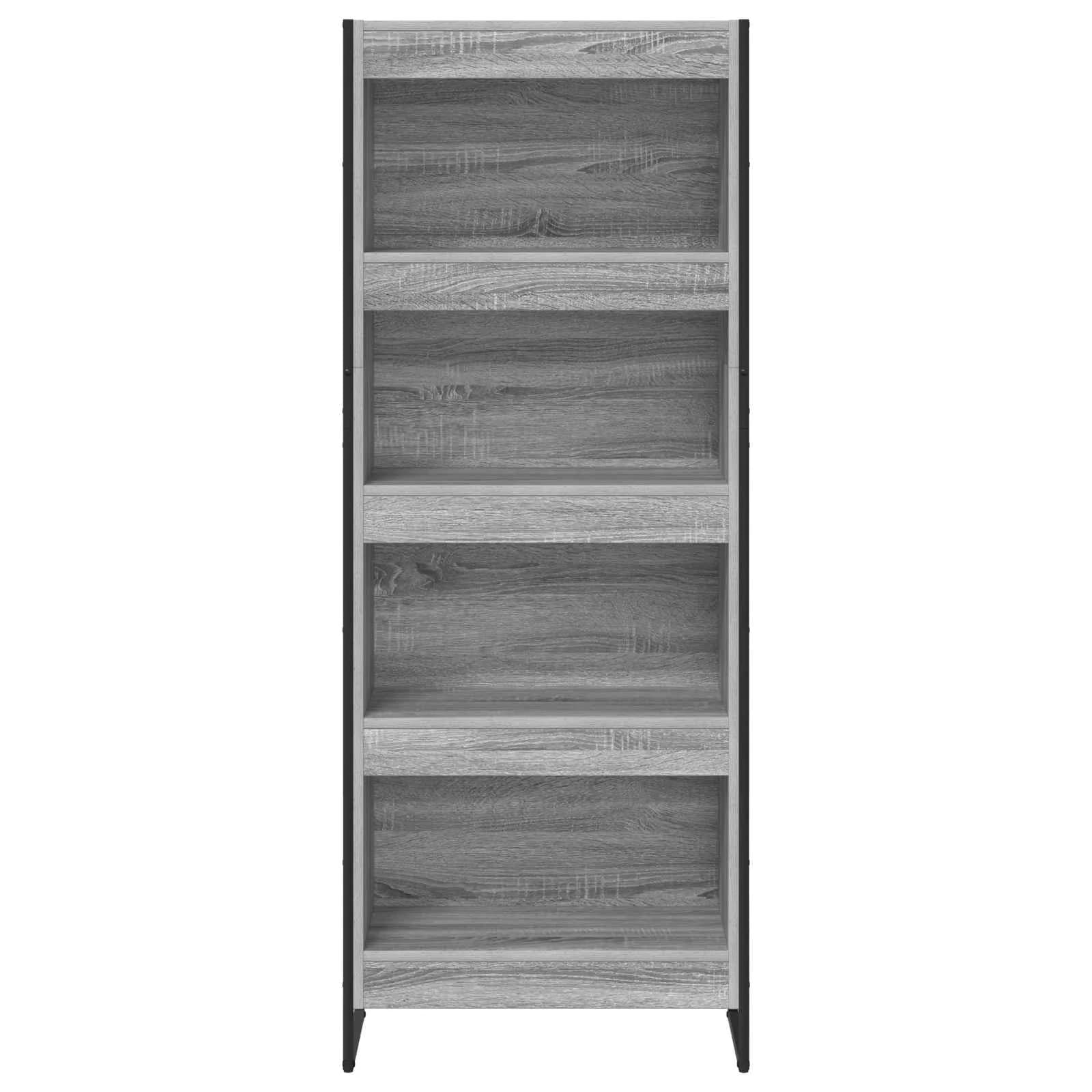 Knjigovni omar 60 x 30 x 155 cm Inženirski les Siva Sonoma - slika 5