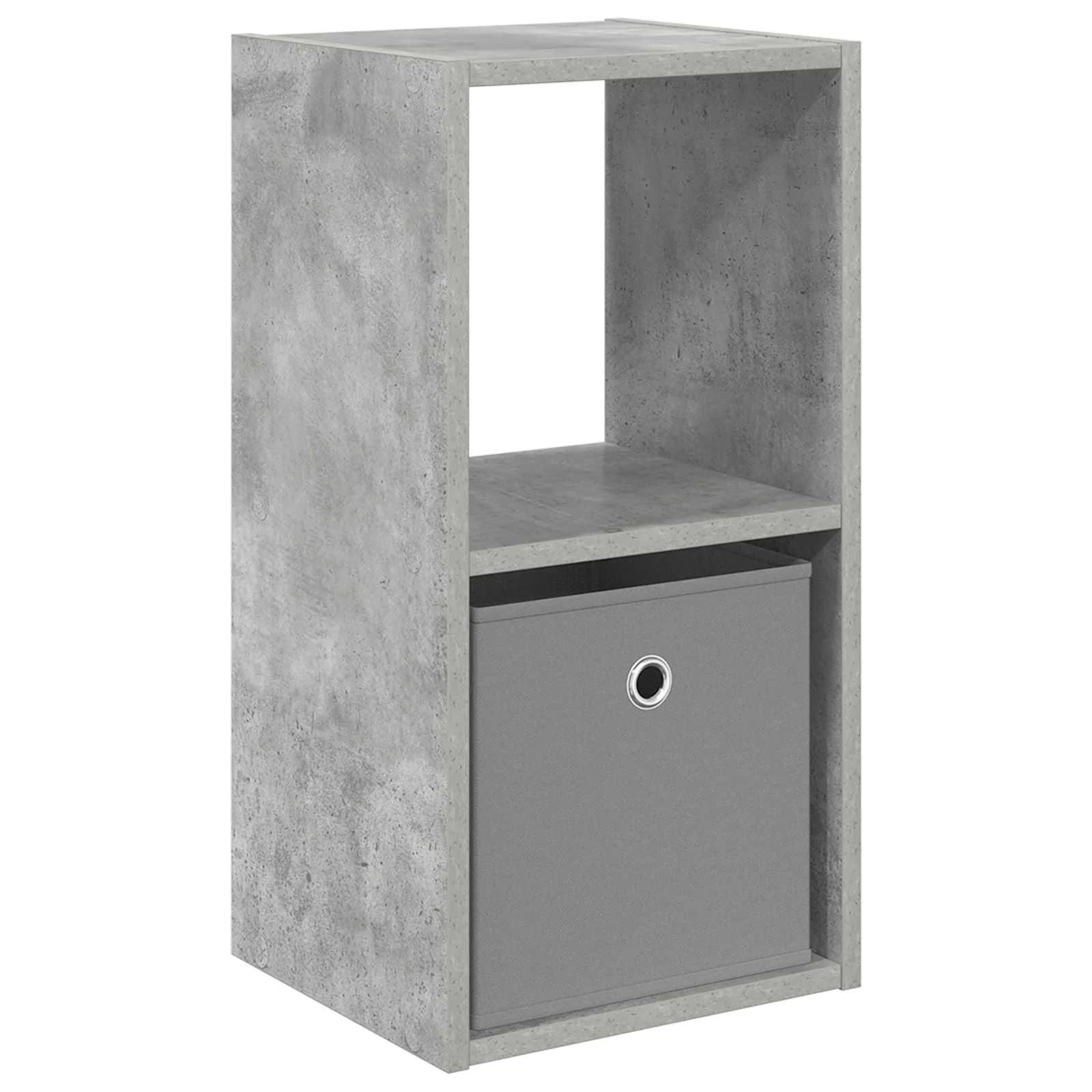 Nočna omarica Betonsko siva 30,5 x 27 x 59,5 cm Inženirski les - slika 2