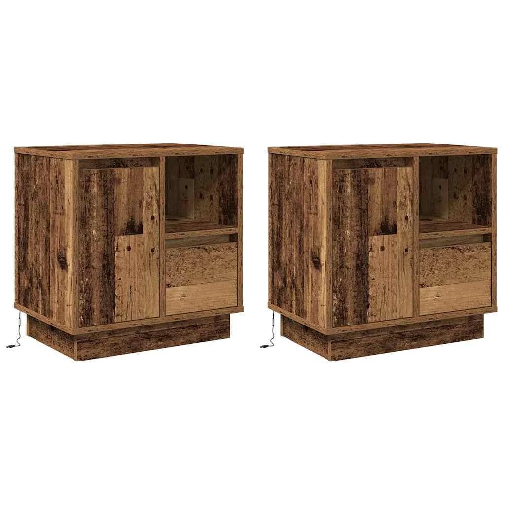Nočna omarica 2 kos Star les 50 x 34,5 x 50 cm. Inženirski les - slika 2