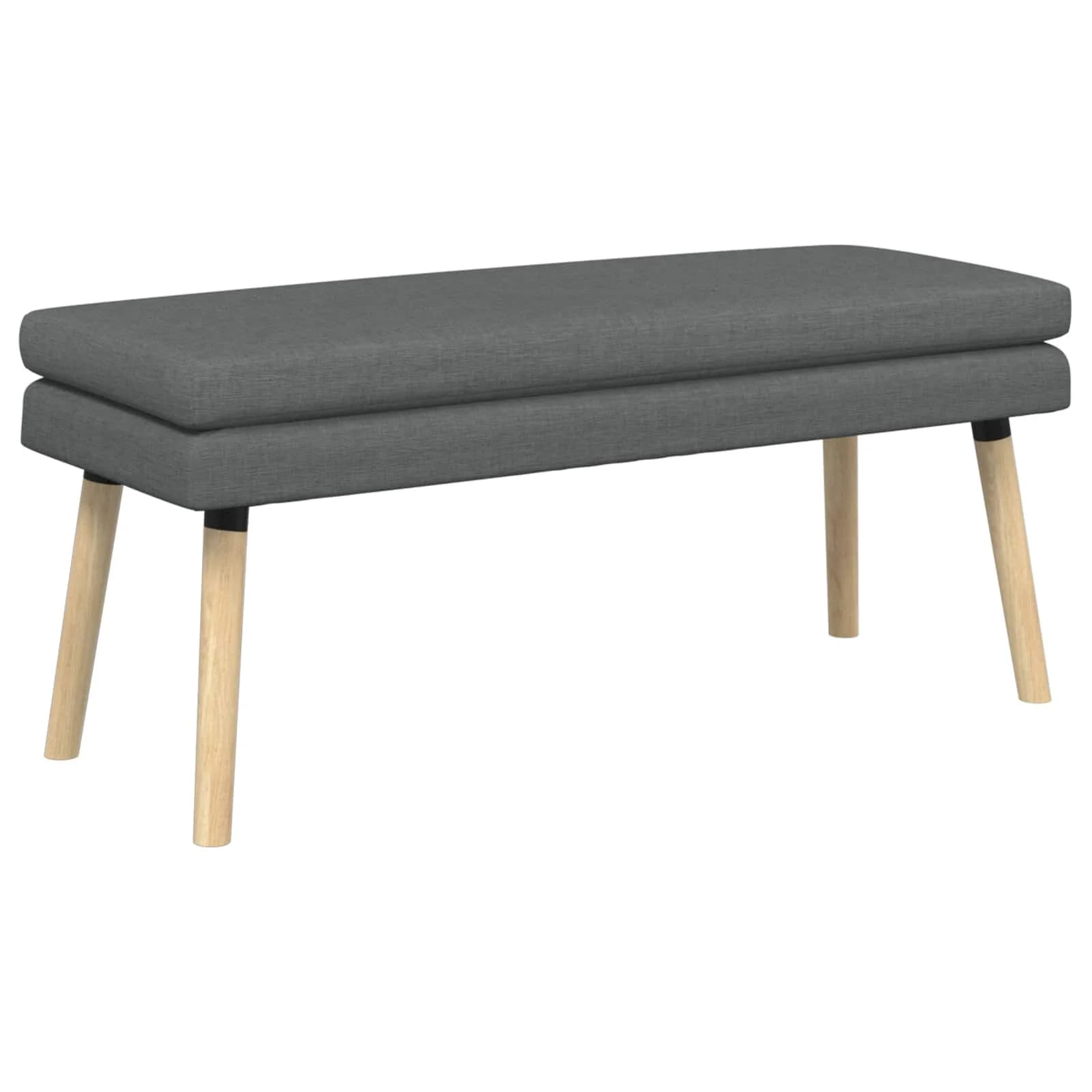 Dvojna klop Temno siva 110 x 40 x 47 cm Blago - slika 2