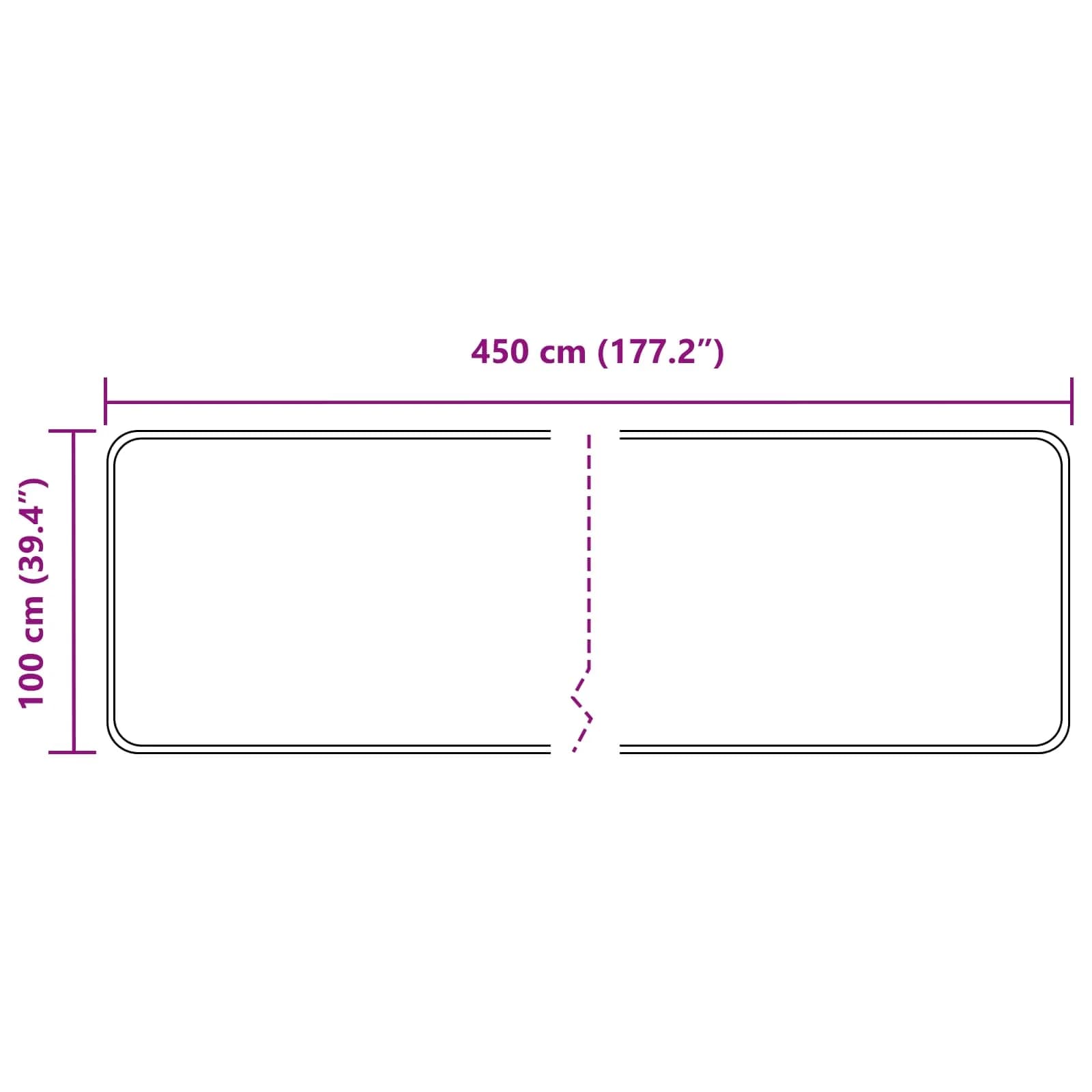 Preproga runner MARSA Črna 100 x 450 cm Poliester in PVC - slika 7