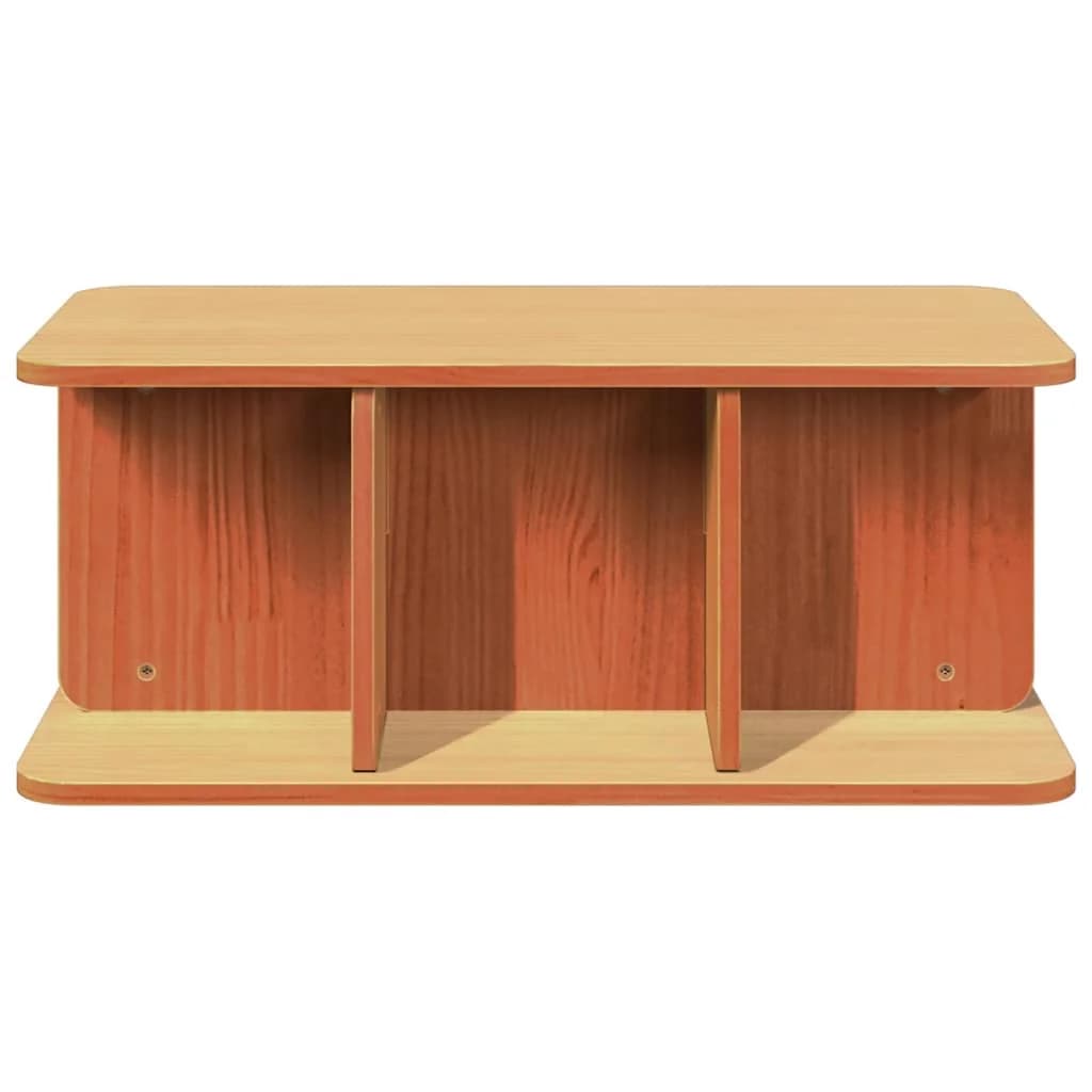 Klubska miza Voskast rjav 80 x 39,5 x 33,5 cm Trdna borovina - slika 6