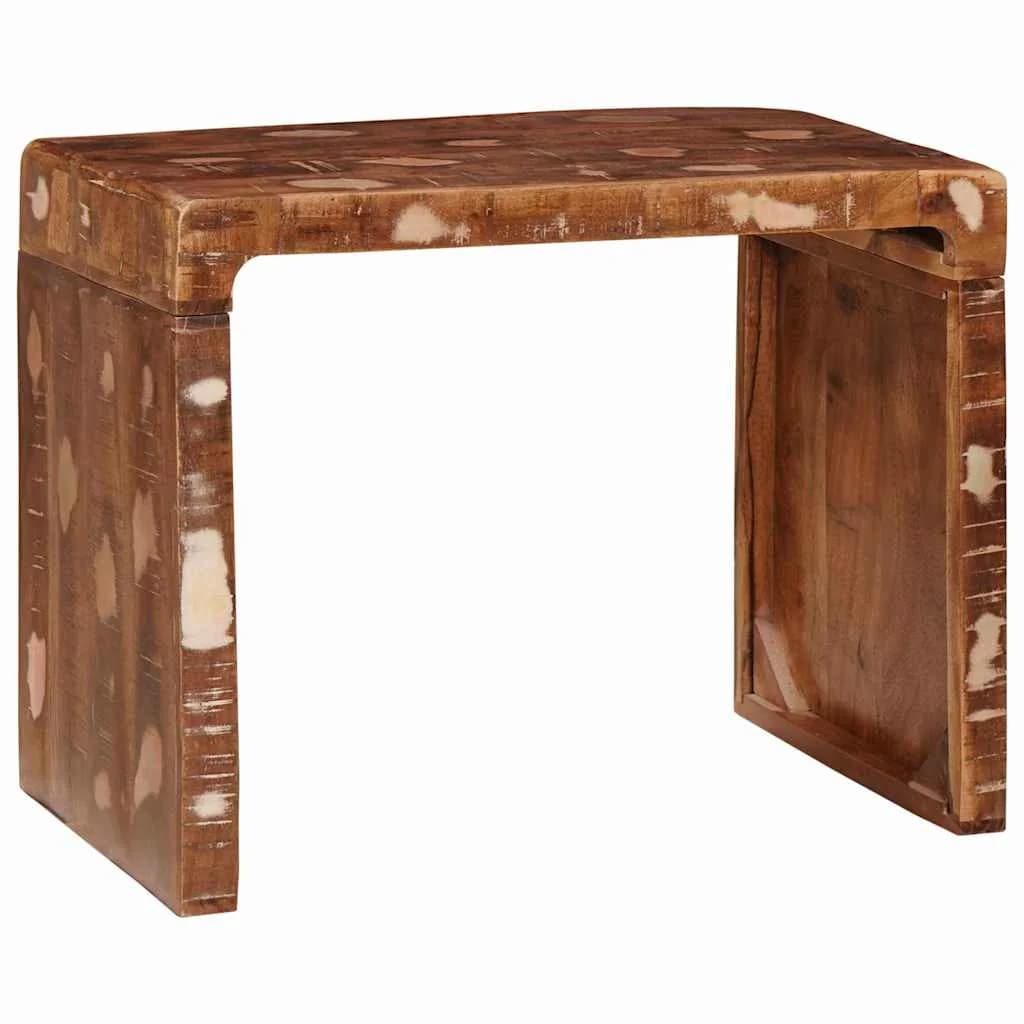 Stranska miza Rjava 60 x 35 x 46 cm Trdna obnovljena les - slika 3