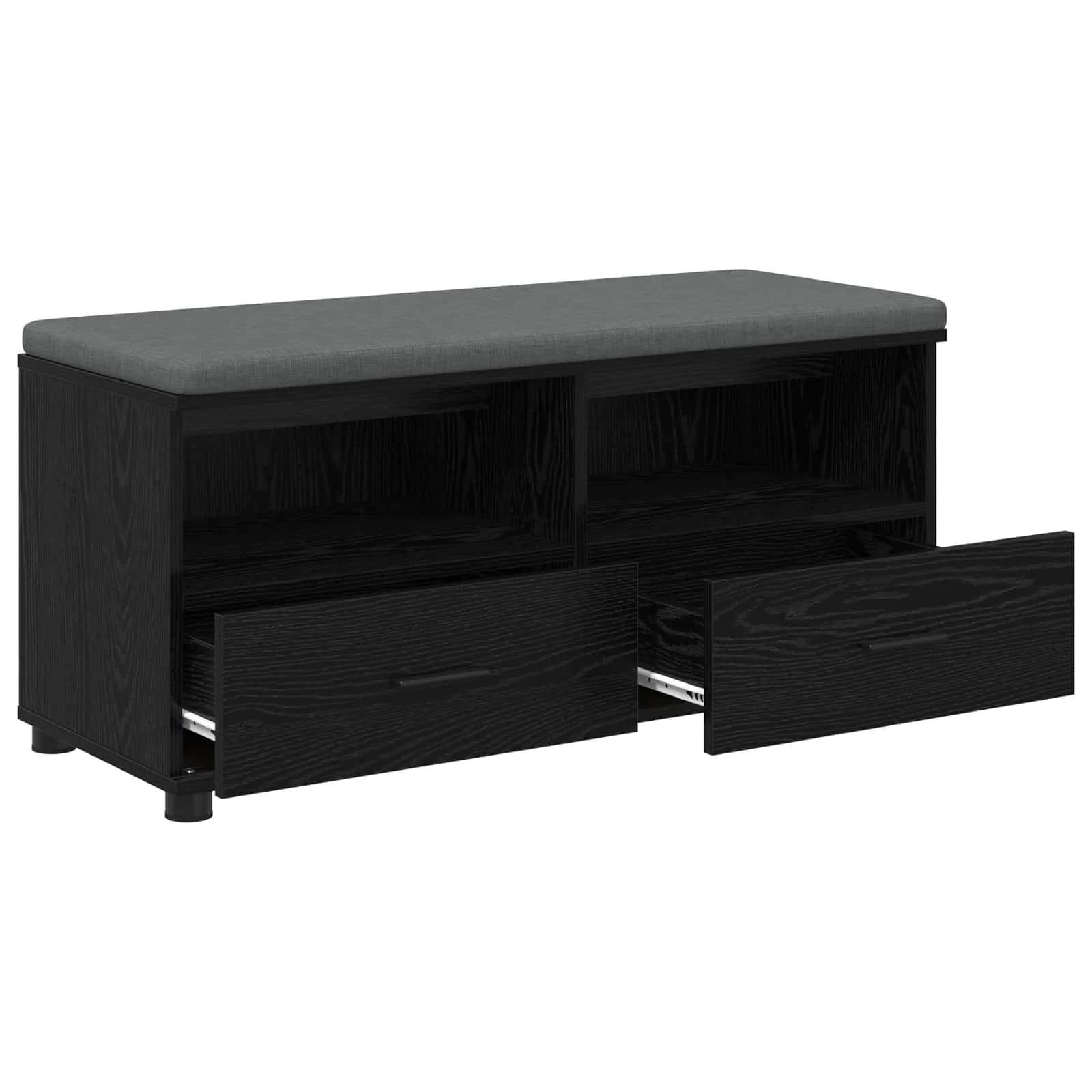 Haldna klop z blazino s predalom Črni Hrast 100 x 38 x 46 cm - slika 5