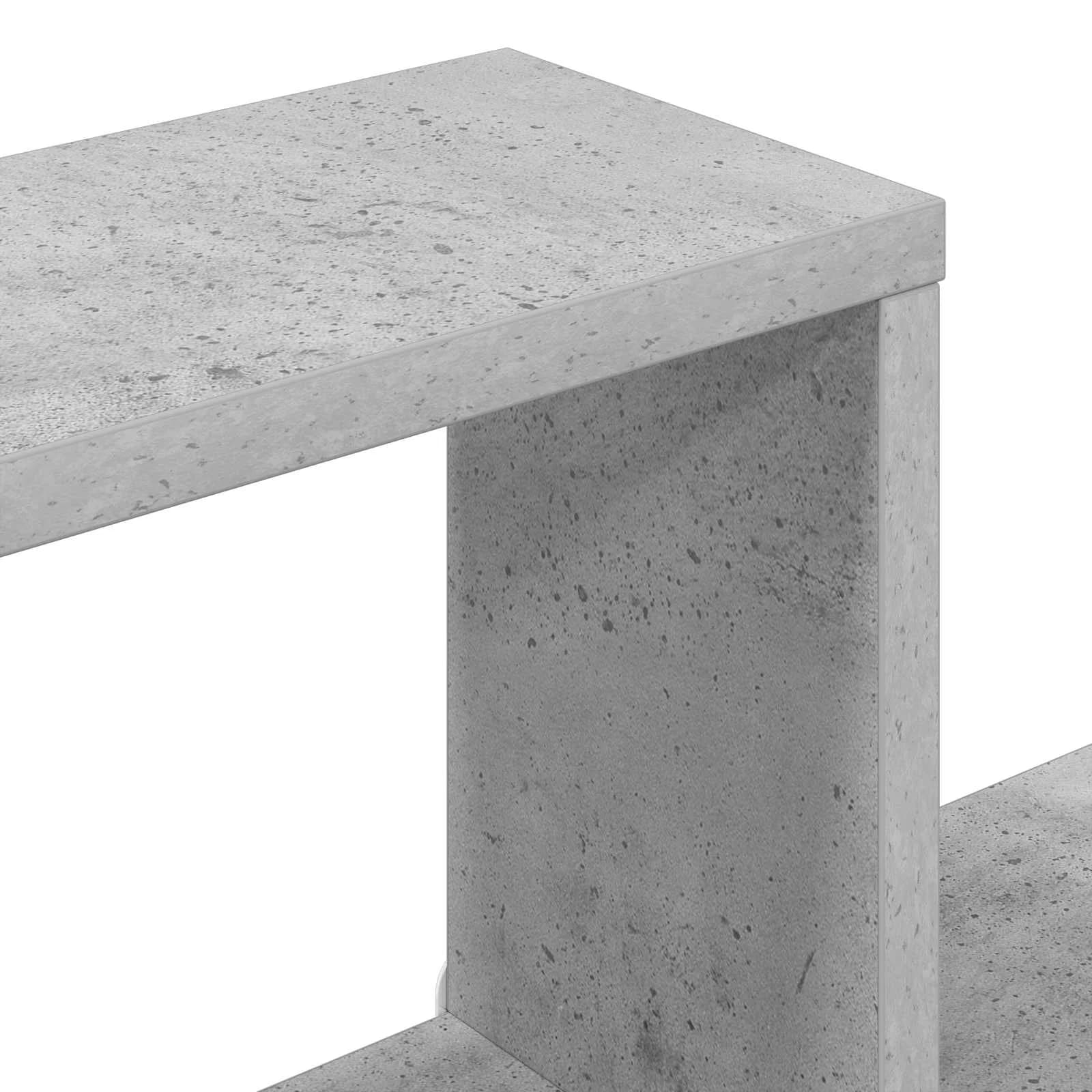 Stenska polica Montaža za steno Betonsko siva 91,5 x 15 x 76 cm - slika 7