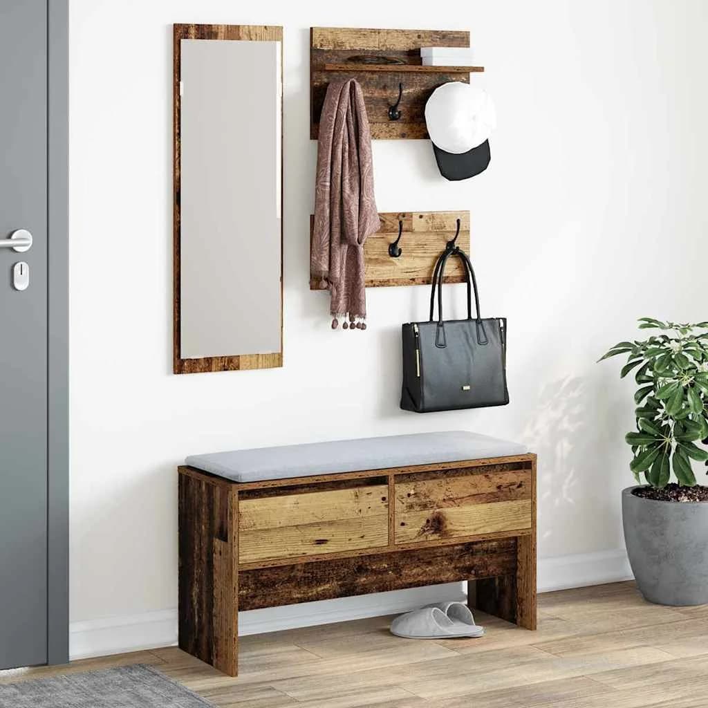 Komplet pohištva za predsobo 4 kos Star les 90 x 31 x 46,5 cm - slika 4
