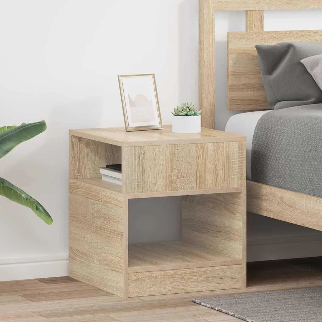 Stranska miza 2 kos Sonoma hrast 40,5 x 40 x 45 cm
