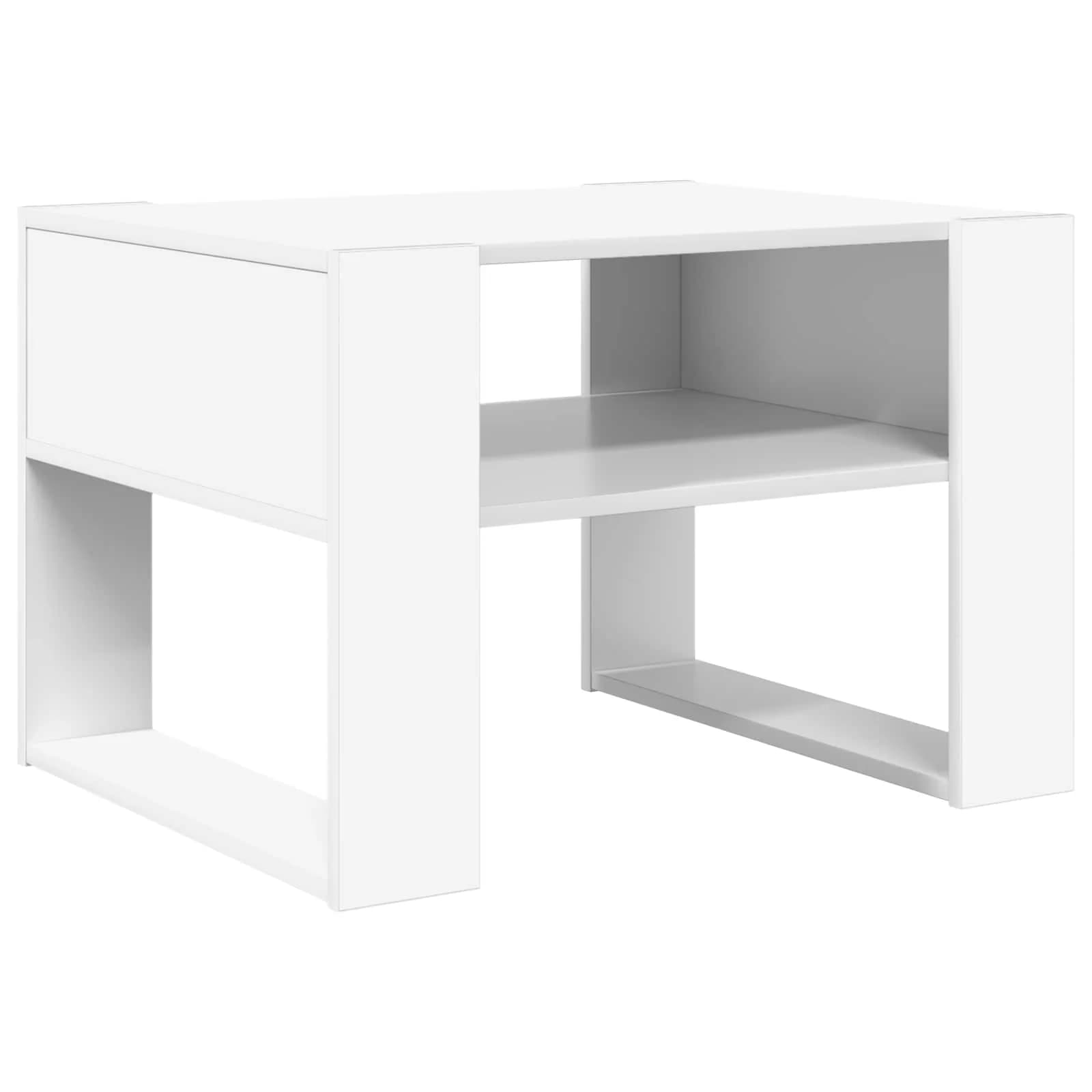 Klubska miza Bela 66 x 53 x 45 cm Inženirski les - slika 2