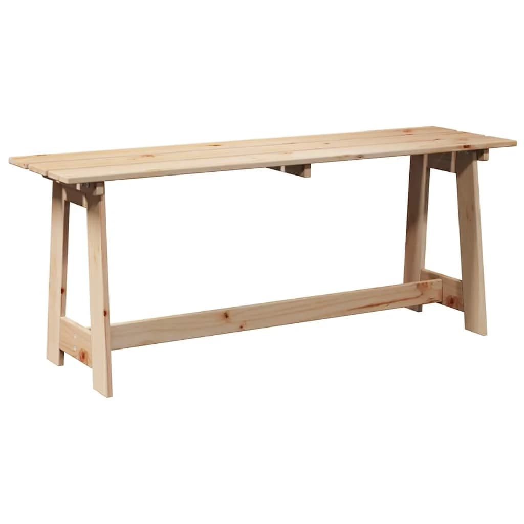 Zunanja klop Naravna 119 x 37 x 47 cm Masivno borovo les - slika 6