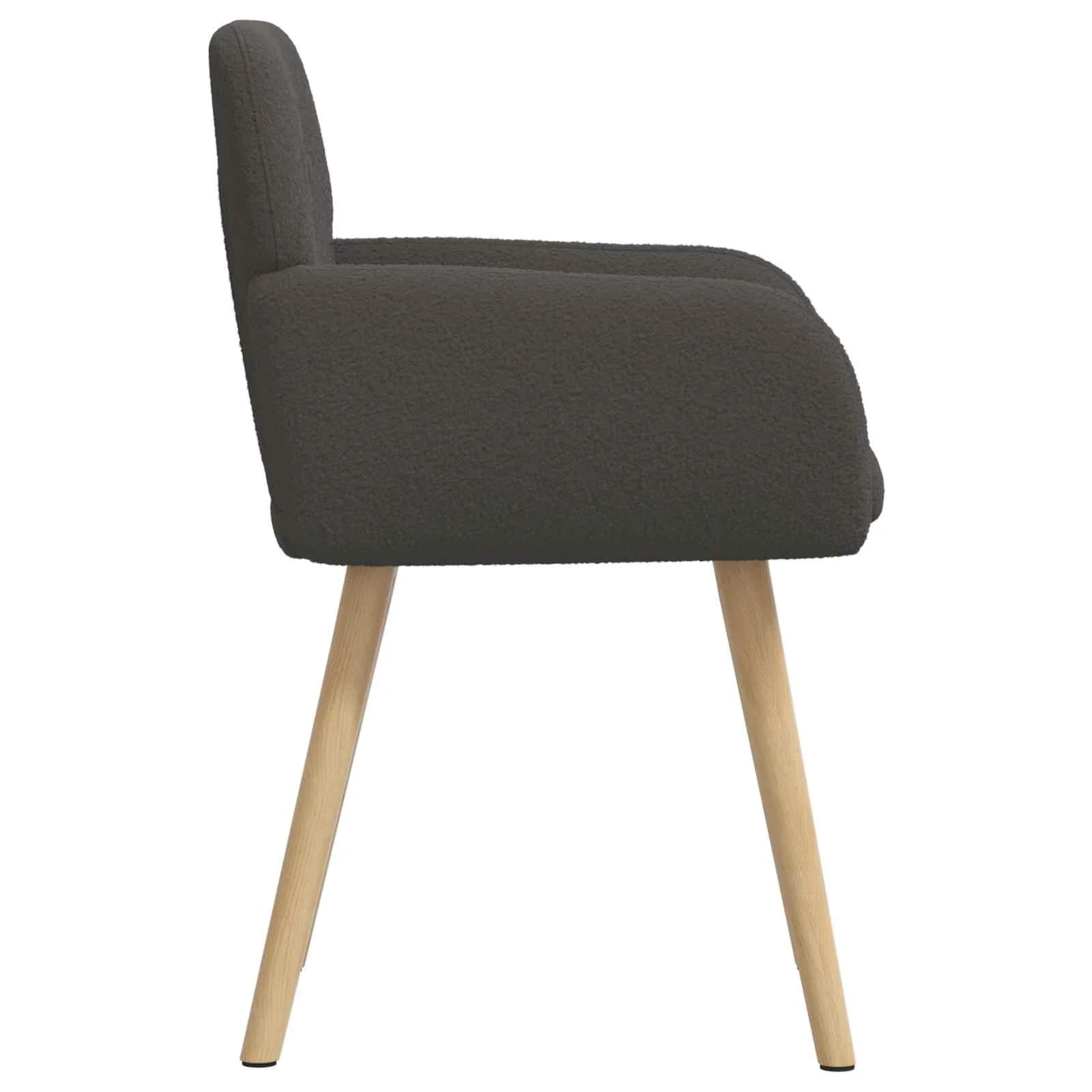Jedilni stoli 2 kos Bouclé Temno siva 59 x 57 x 85 cm - slika 5