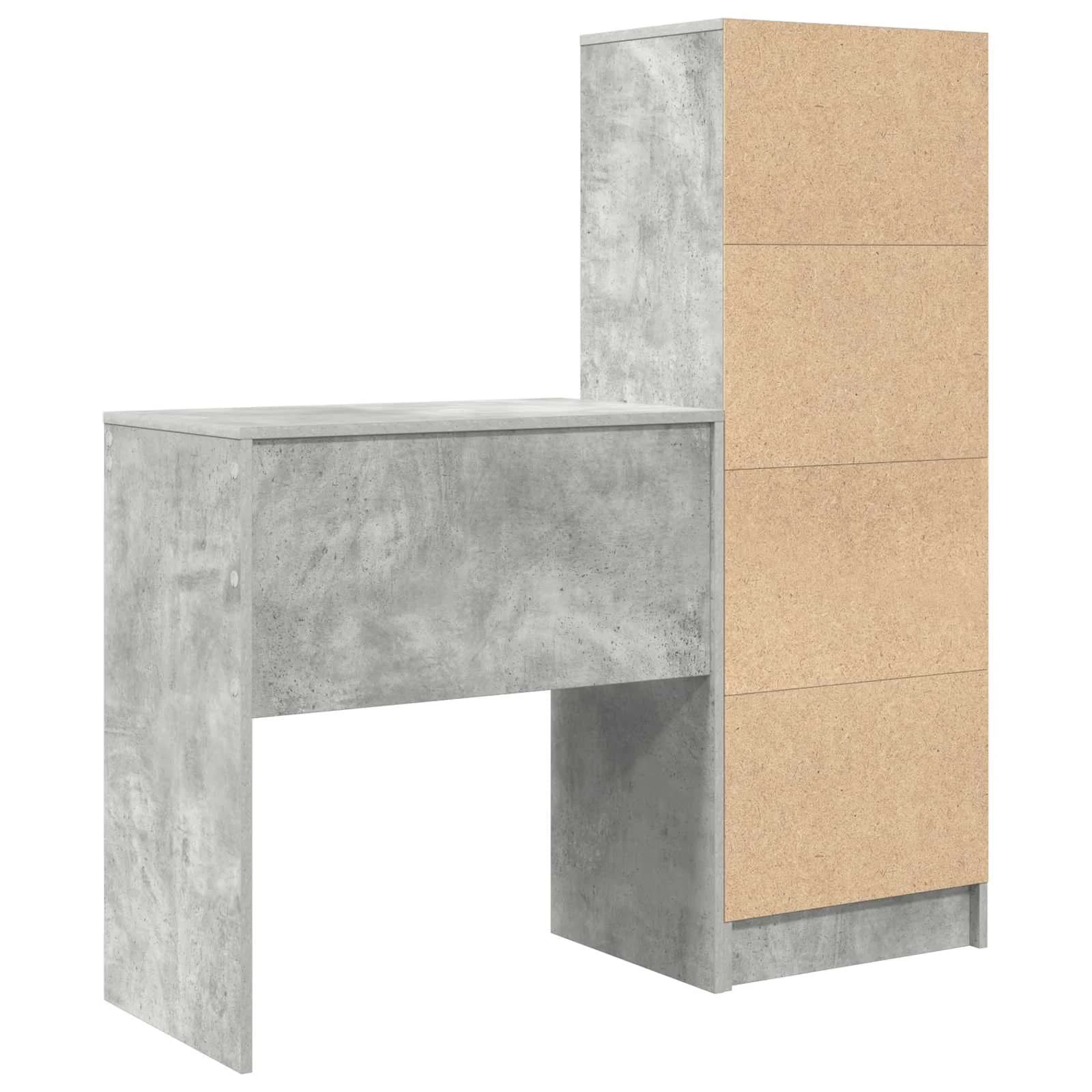 Miza Betonsko siva 115,5 x 40 x 127 cm 2 kos - slika 9
