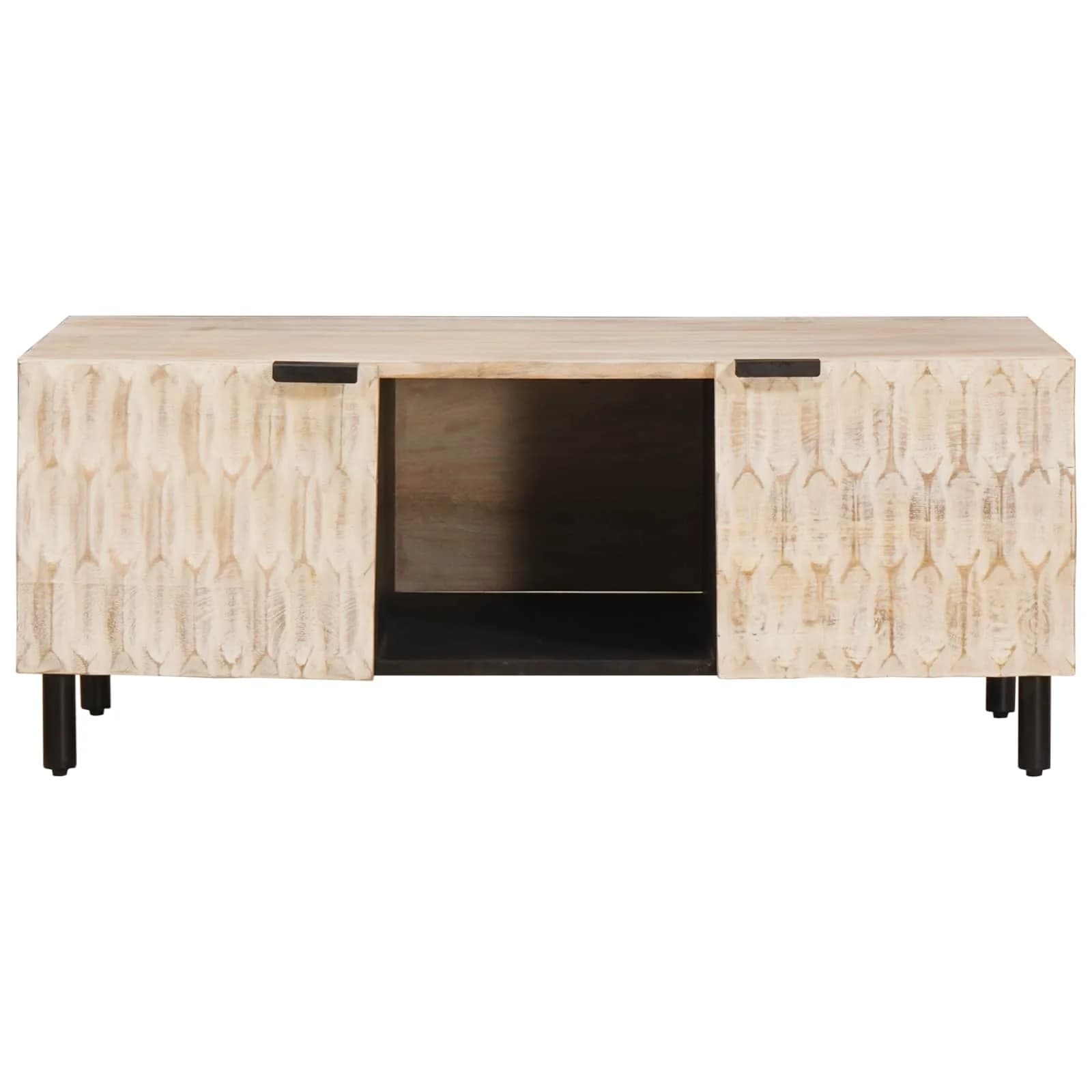 Klubska miza Bela 100 x 54 x 40 cm Masiven les manga - slika 3