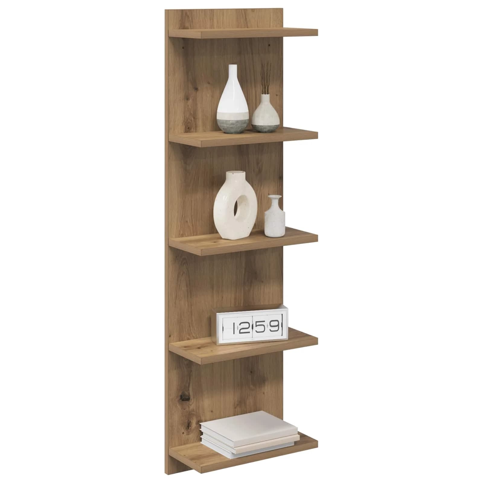 Stenska polica Artisan hrast 30 x 15 x 100 cm Inženirski les - slika 3