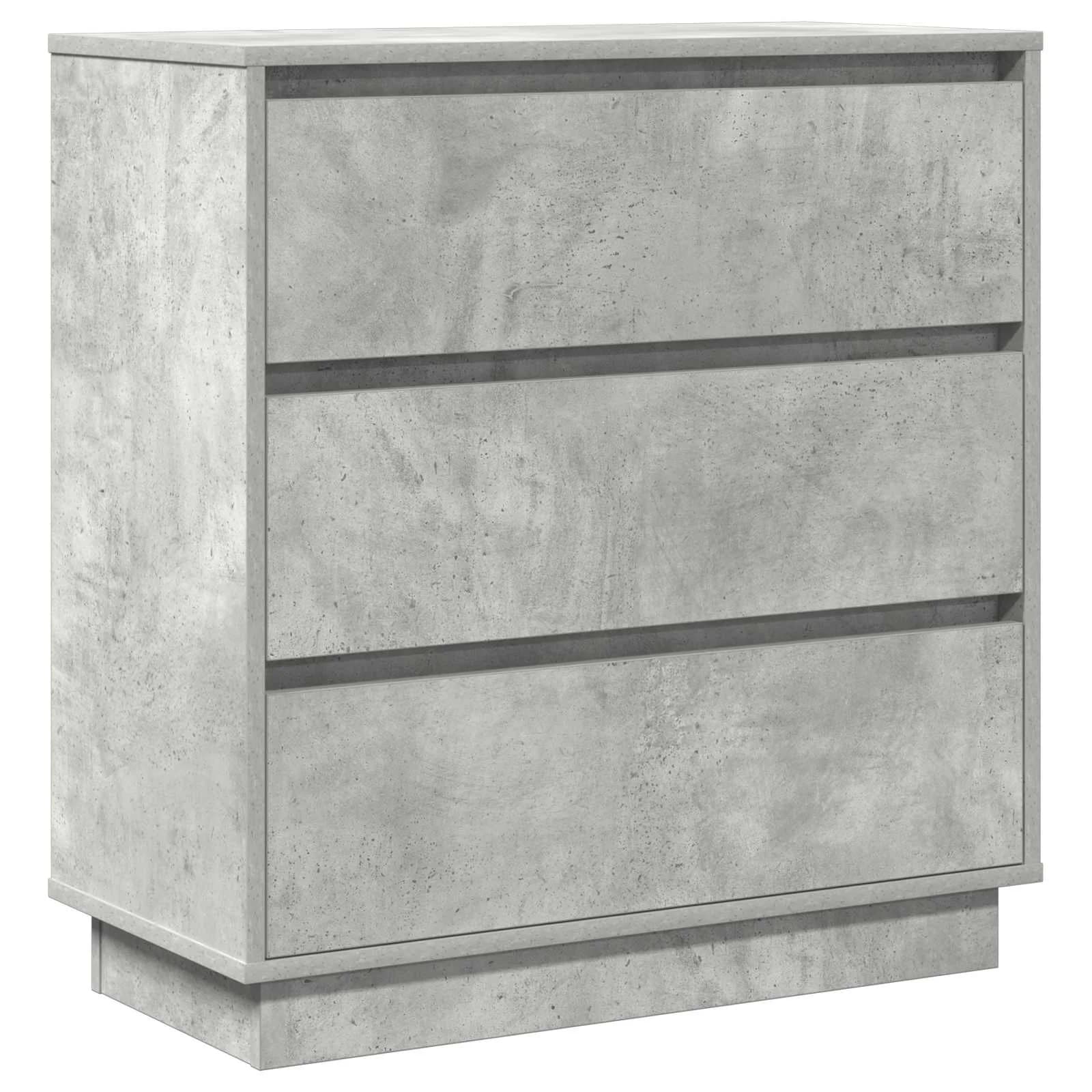 Nočna omarica Betonsko siva 71 x 34,5 x 75 cm Inženirski les - slika 2