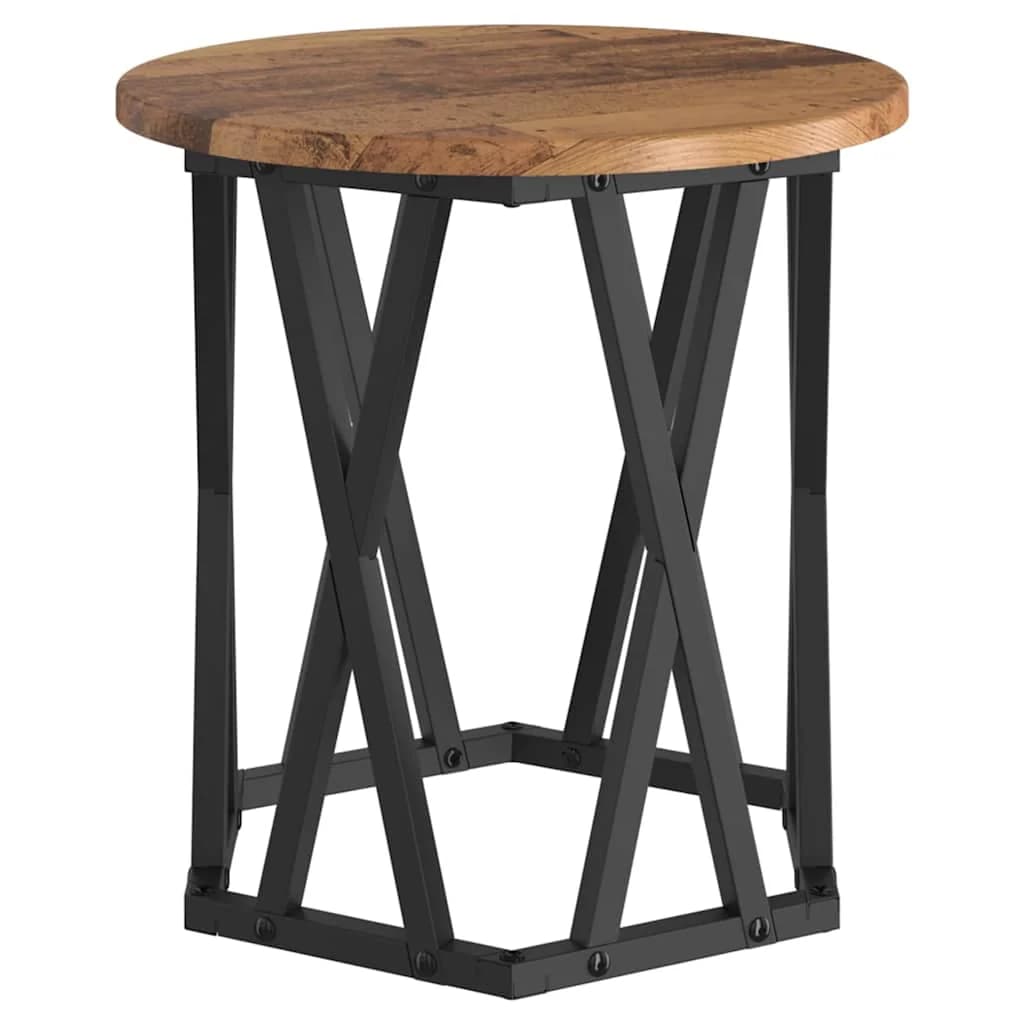 Stranska miza 2 kos predelan les 50 x 50 x 40 cm - slika 7