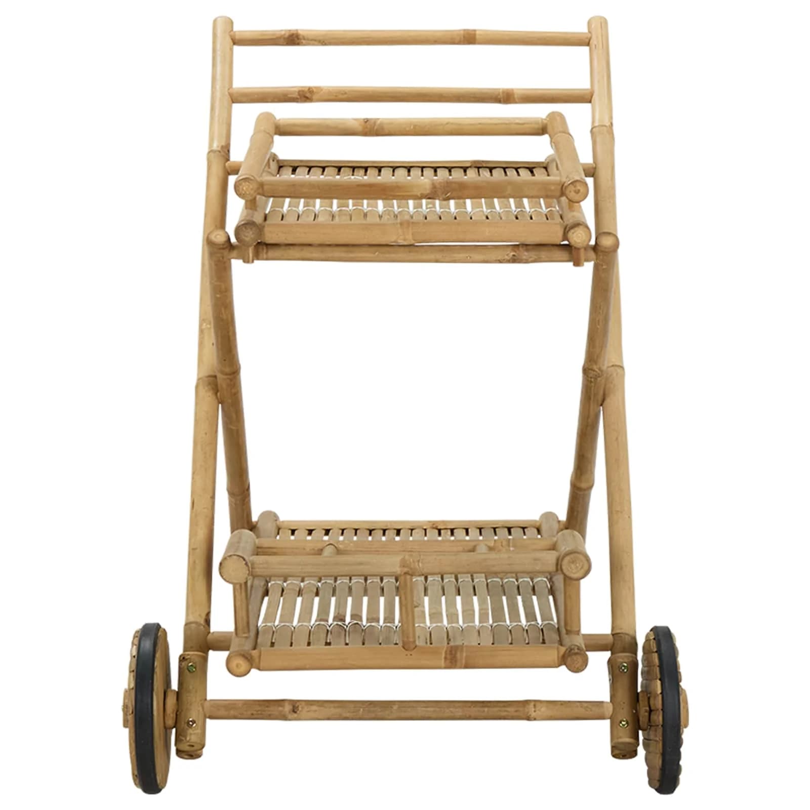 Voziček za postrežbo z kolesi Naravna 79 x 67,5 x 84 cm Bambus - slika 3