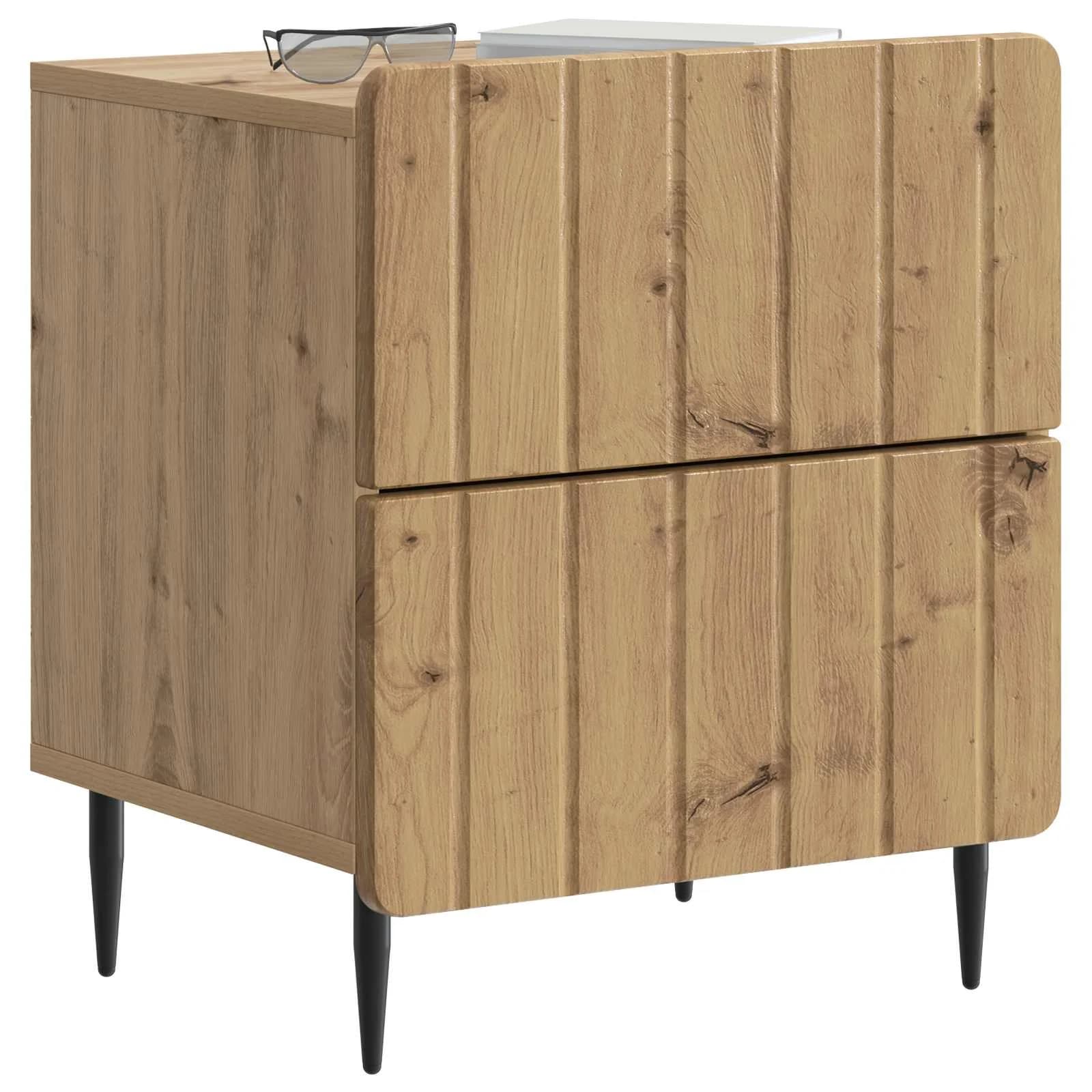 Nočna omarica 2 kos Artisan hrast 43 x 34,5 x 49,5 cm - slika 3