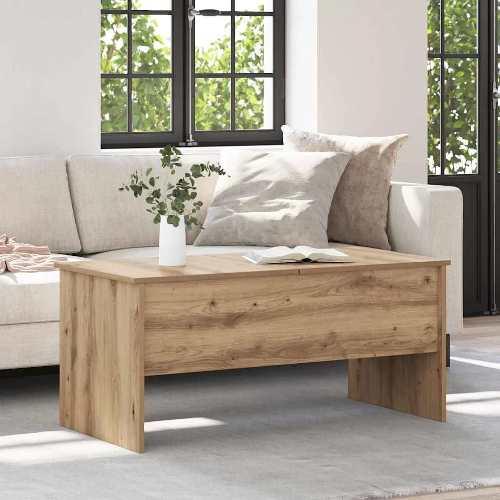 Klubska miza Umetni hrast 102 x 50,5 x 46,5 cm Inženirski les