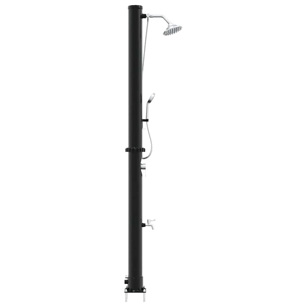 Zunanja sončna prha Črna 217 cm PVC in aluminij - slika 6