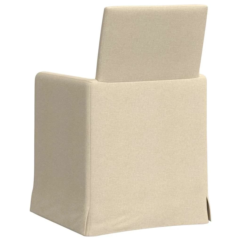 Jedilni stoli 2 kos blago krema 57 x 67 x 95 cm - slika 6