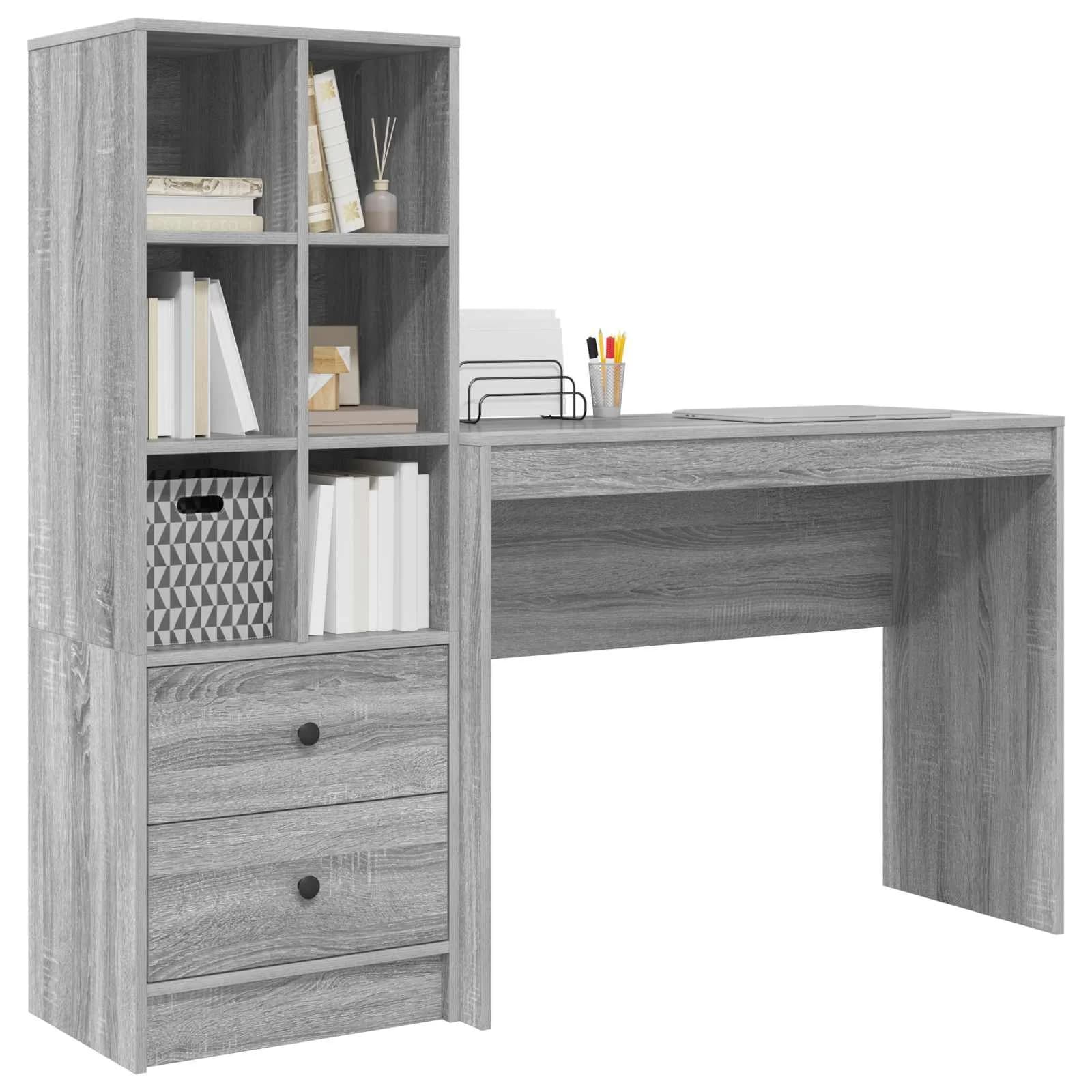 Miza Siva Sonoma 145,5 x 40 x 127 cm 2 kos - slika 3