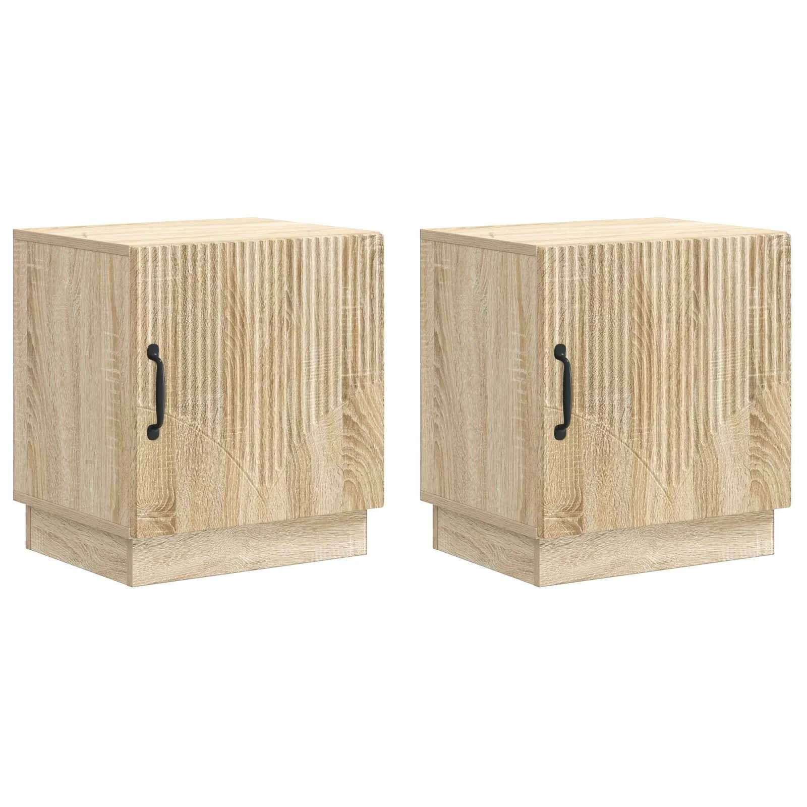 Nočna omarica 2 kos Sonoma hrast 43 x 34,5 x 47 cm - slika 2