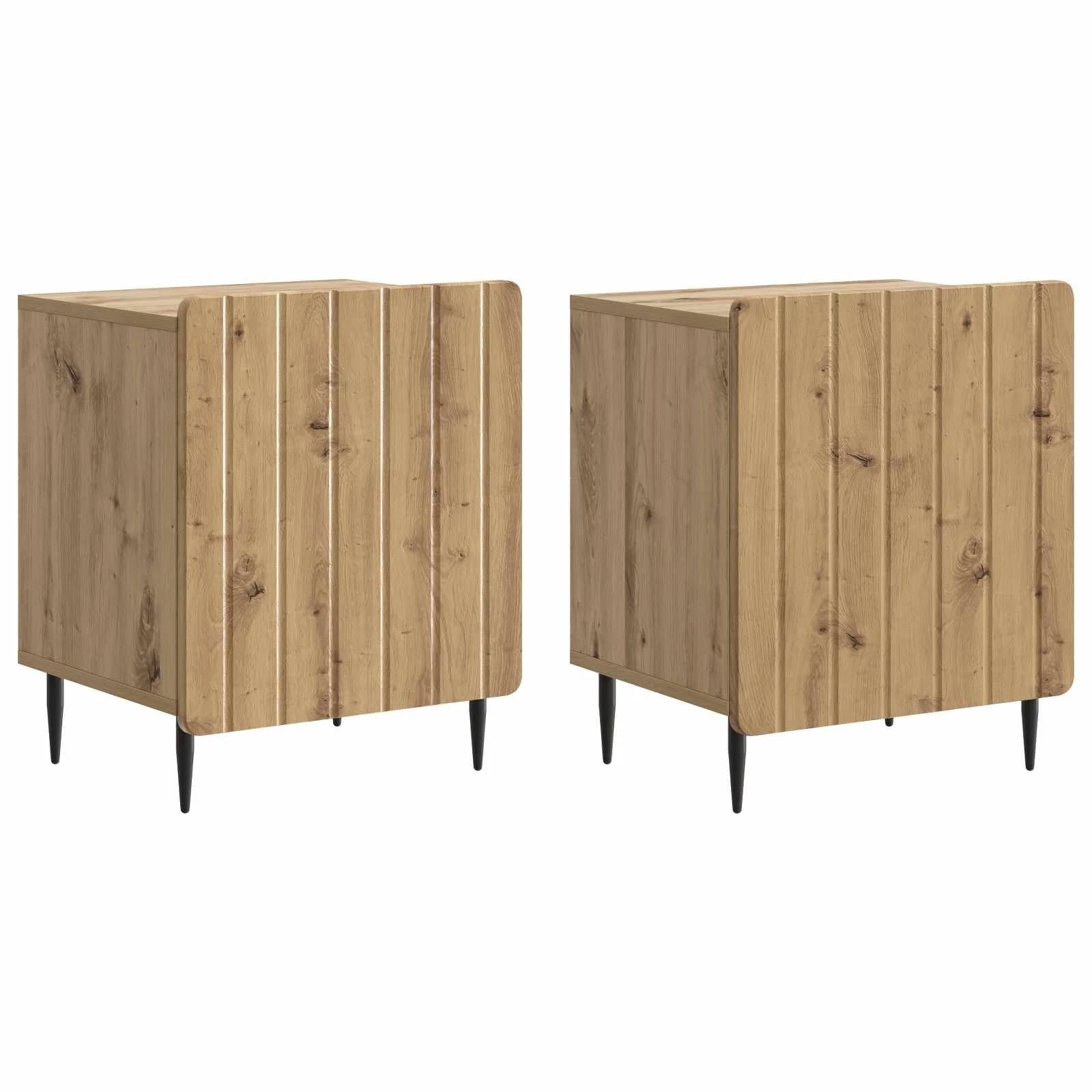Nočna omarica 2 kos Artisan hrast 43 x 34,5 x 52 cm - slika 2