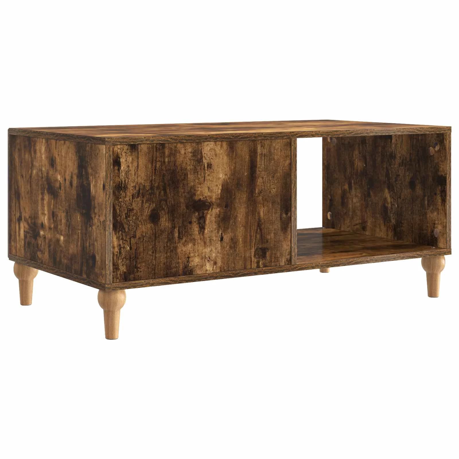 Klubska miza Dimljen hrast 90 x 50 x 40 cm Inženirski les - slika 7