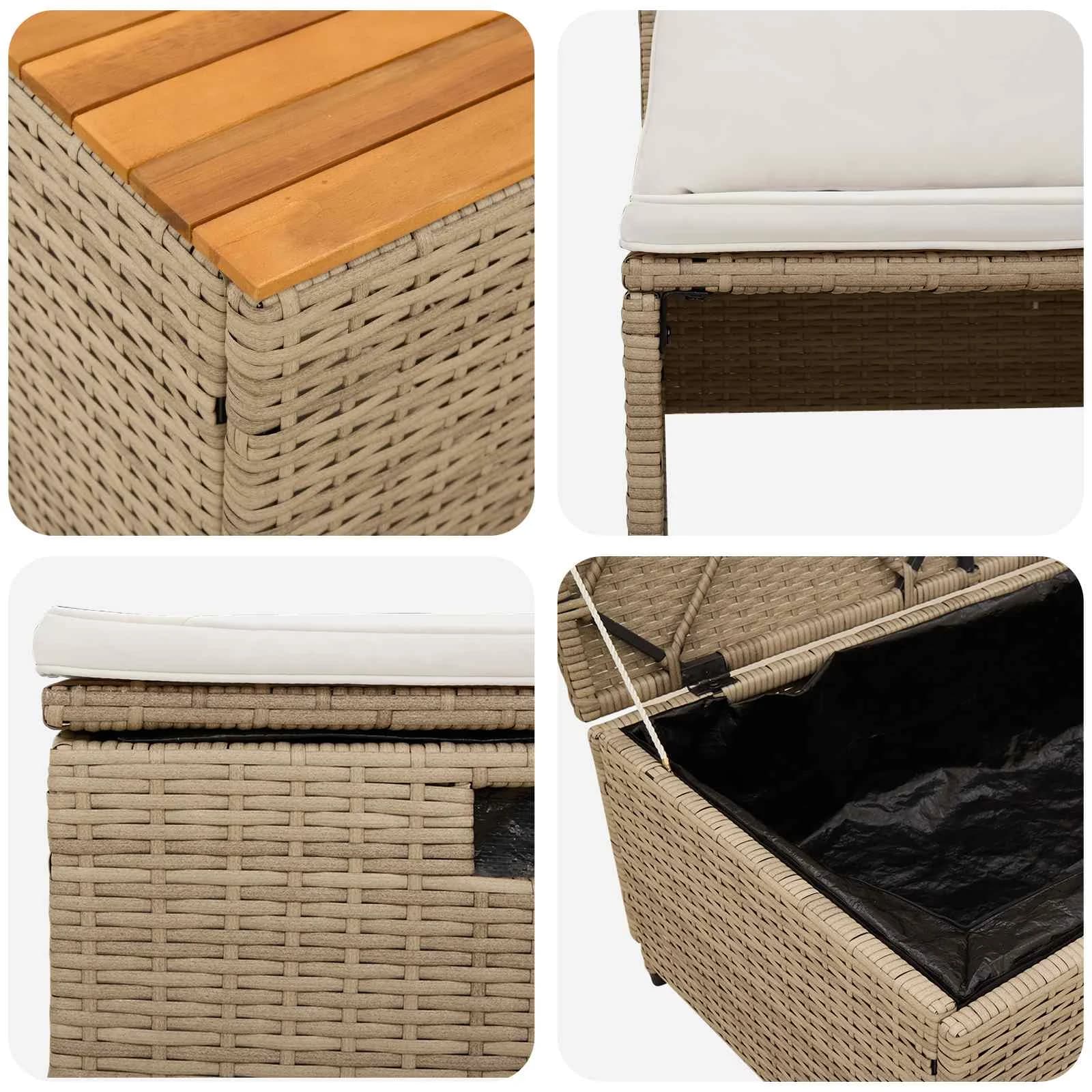 Zunanja garnitura za sedenje 4 -Seater 4 kos 55 x 30 x 39 cm - slika 11