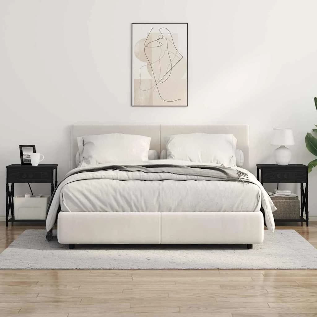 Nočna omarica 2 kos Črna Orehovina 41 x 31 x 51 cm - slika 4