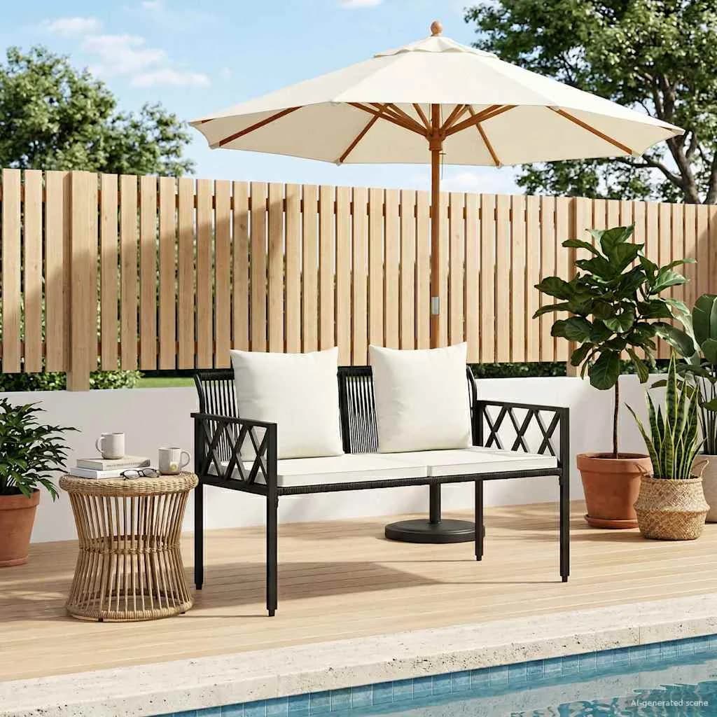 Zunanje klopi 2 -Seater 116 x 56 x 75 cm poli ratan