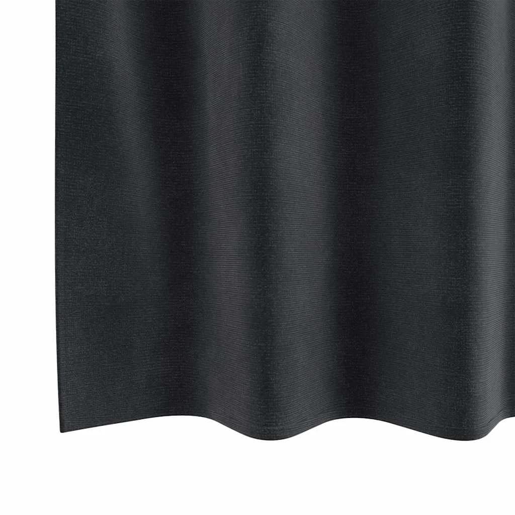 Zatemnitvene zavese 2 kos Temno siva 140 x 140 cm Žamet - slika 6