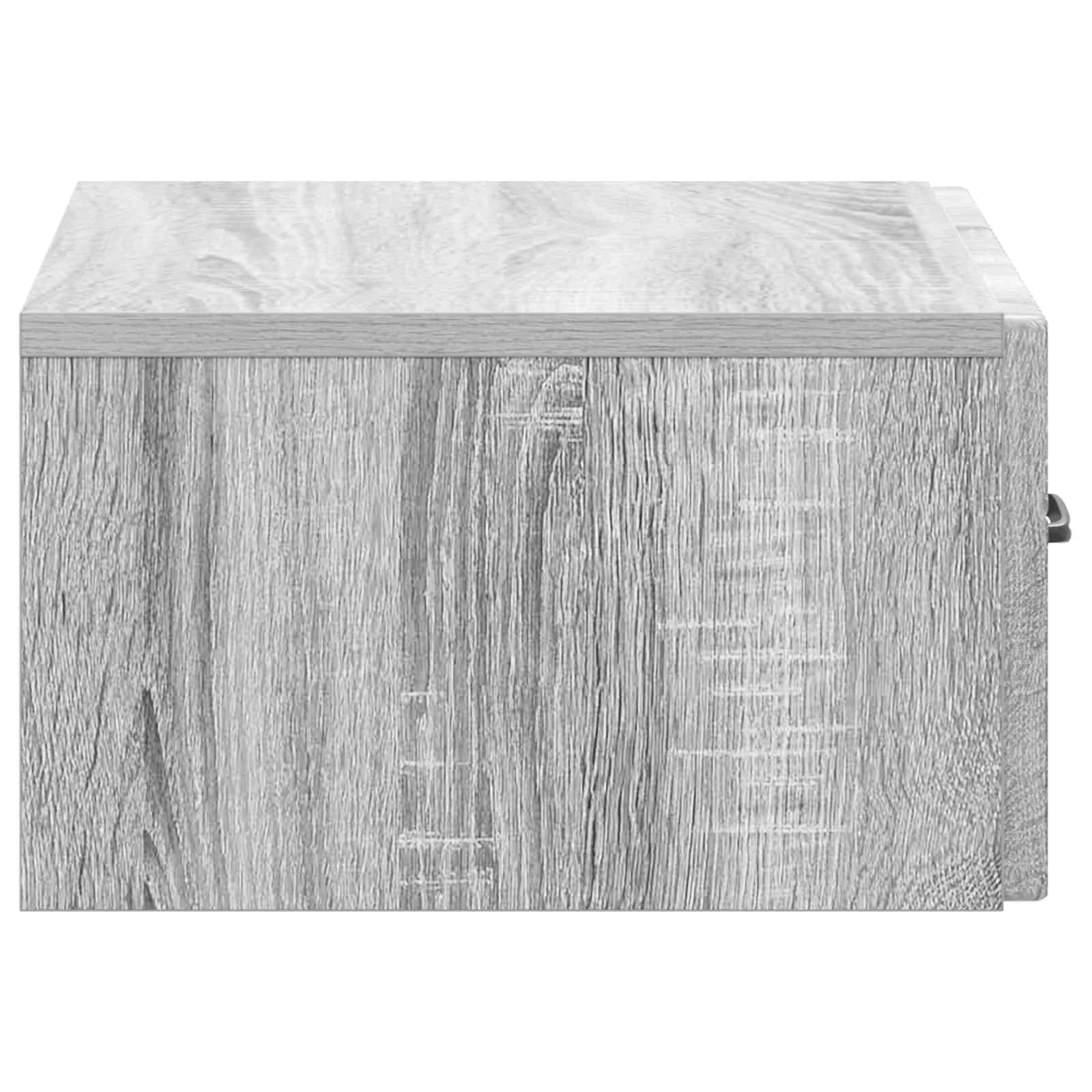 Stenski nočni omarici 2 kos Siva Sonoma 49 x 34,5 x 20 cm - slika 8