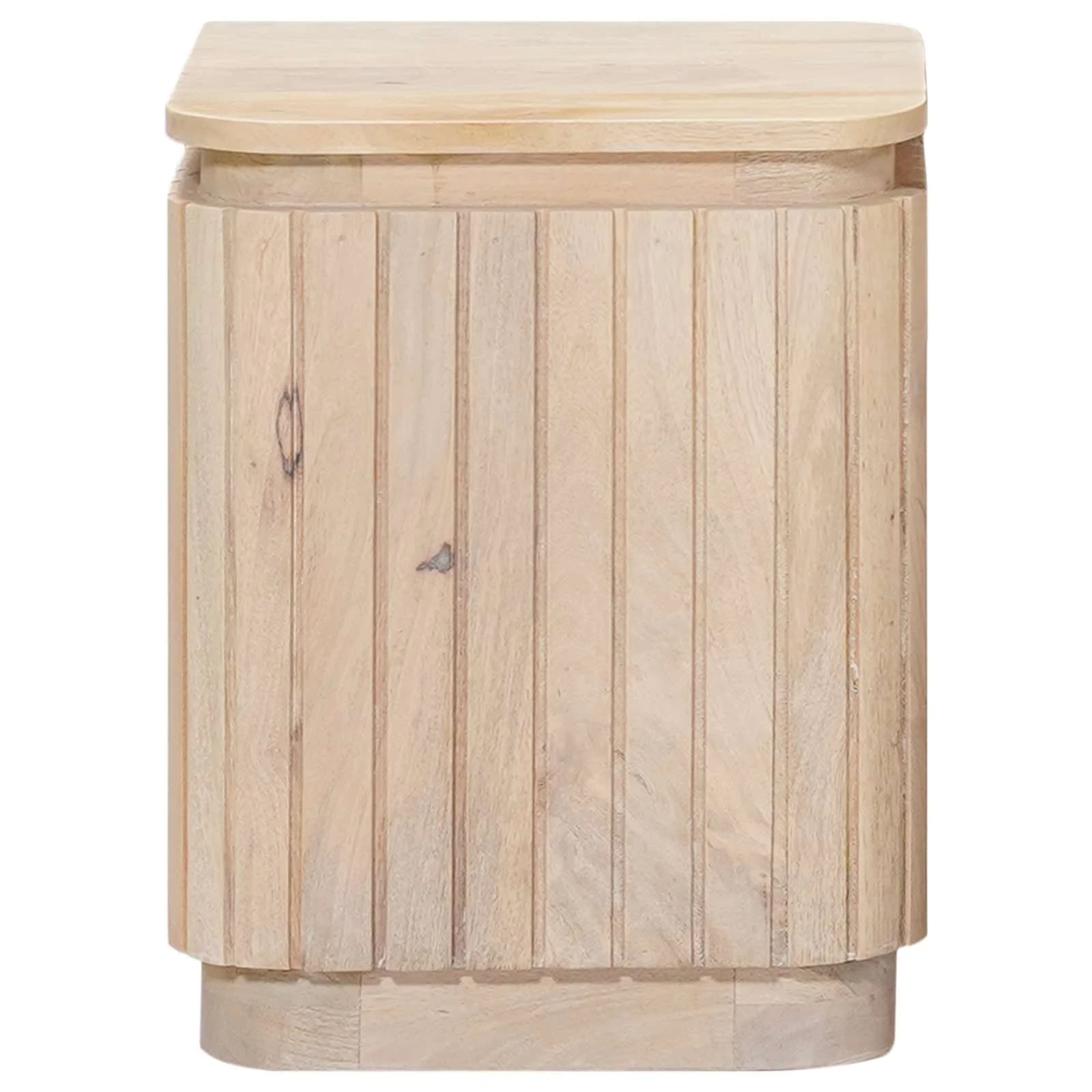 Ročno izdelan set stranskih miz 2 kos Bela 45 x 45 x 45 cm - slika 5