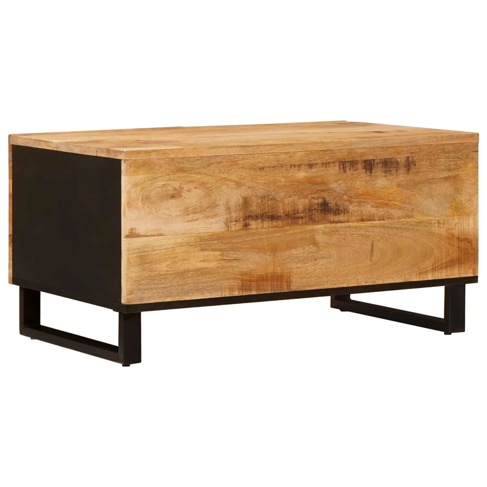 Klubska miza Rjava 80 x 50 x 40 cm Masiven les manga - slika 5
