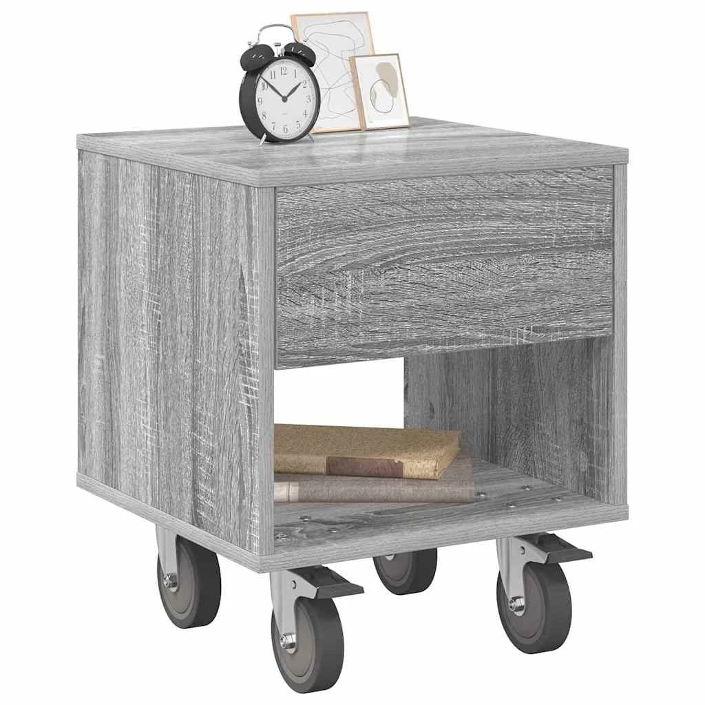 Nočna omarica 2 kos Siva Sonoma 40,5 x 40 x 48 cm - slika 3